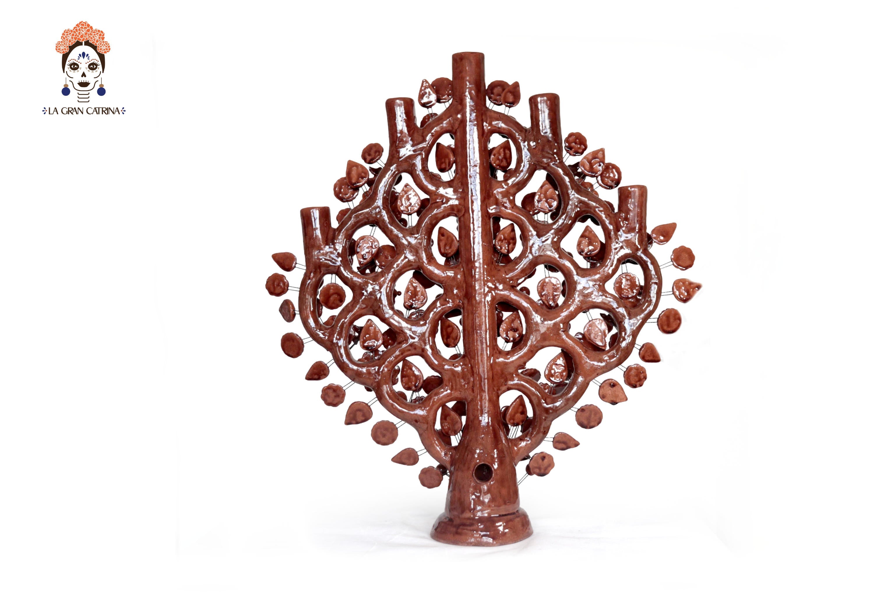 Tree of Life Brown - Glazed Clay - 24.4 in. - Made to Order Montoya