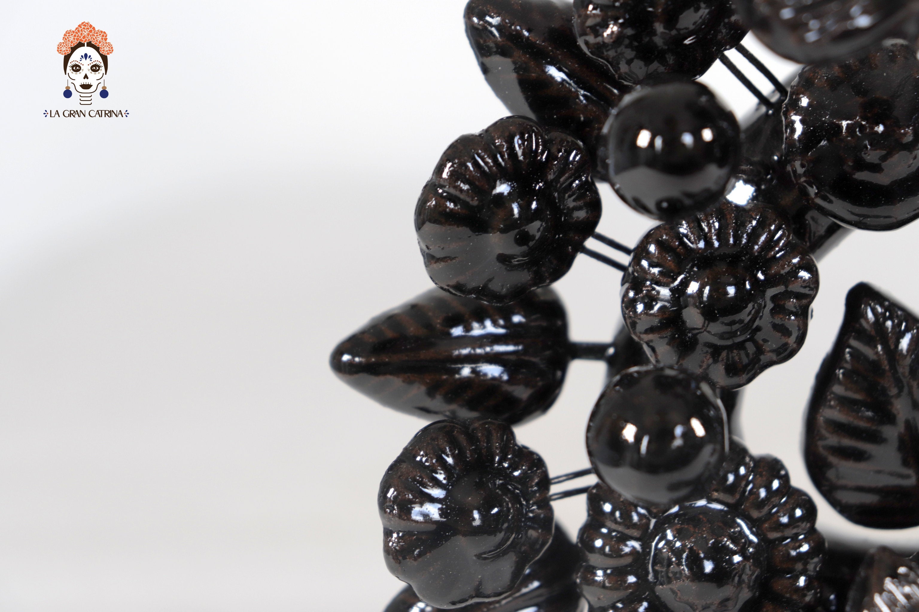 Black 1-Candle Candle Lantern - Glazed Clay - 8.6 in. Montoya