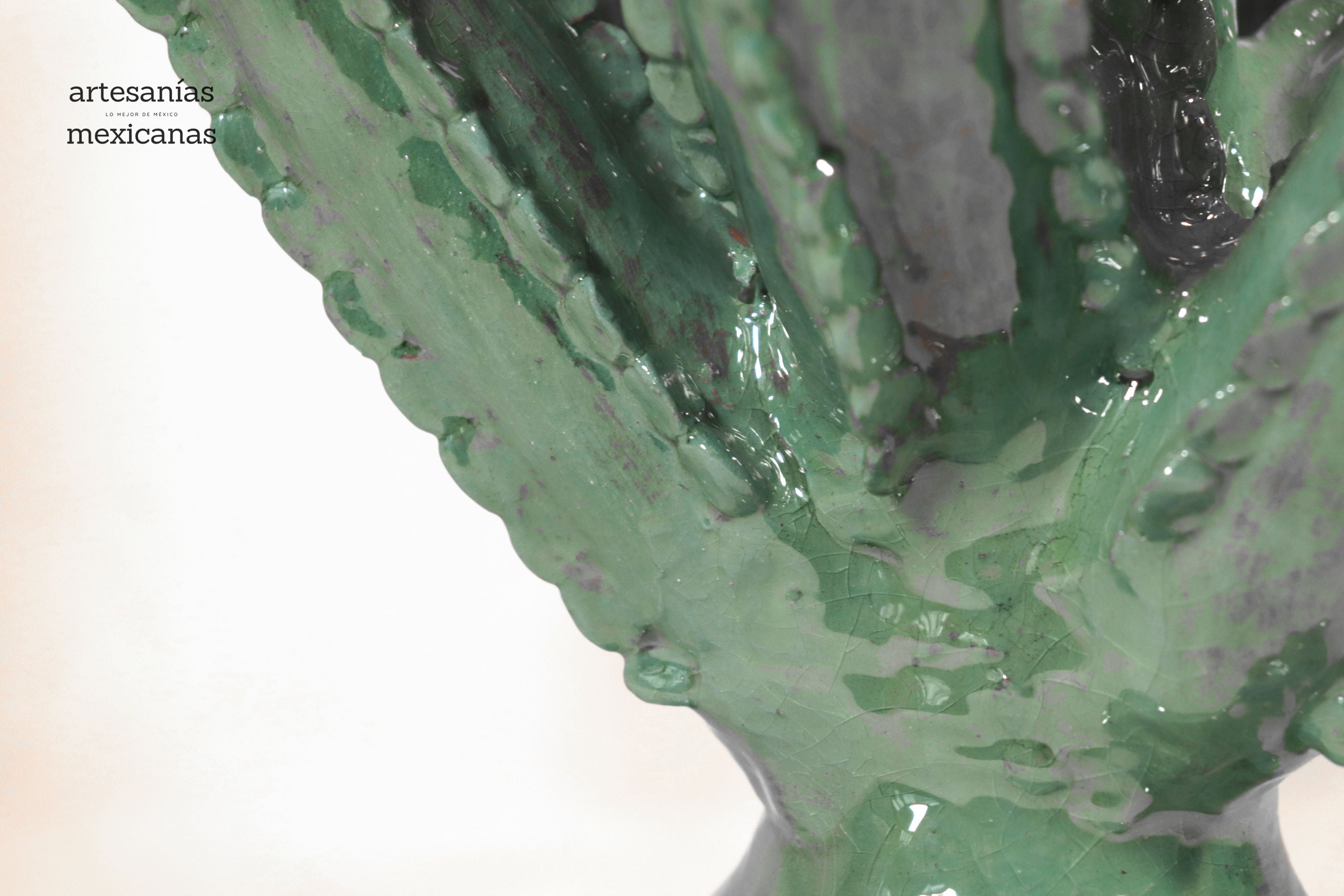 Glazed Prickly Pear Cactus Candleholder - 15.3 in. Juan Gtz