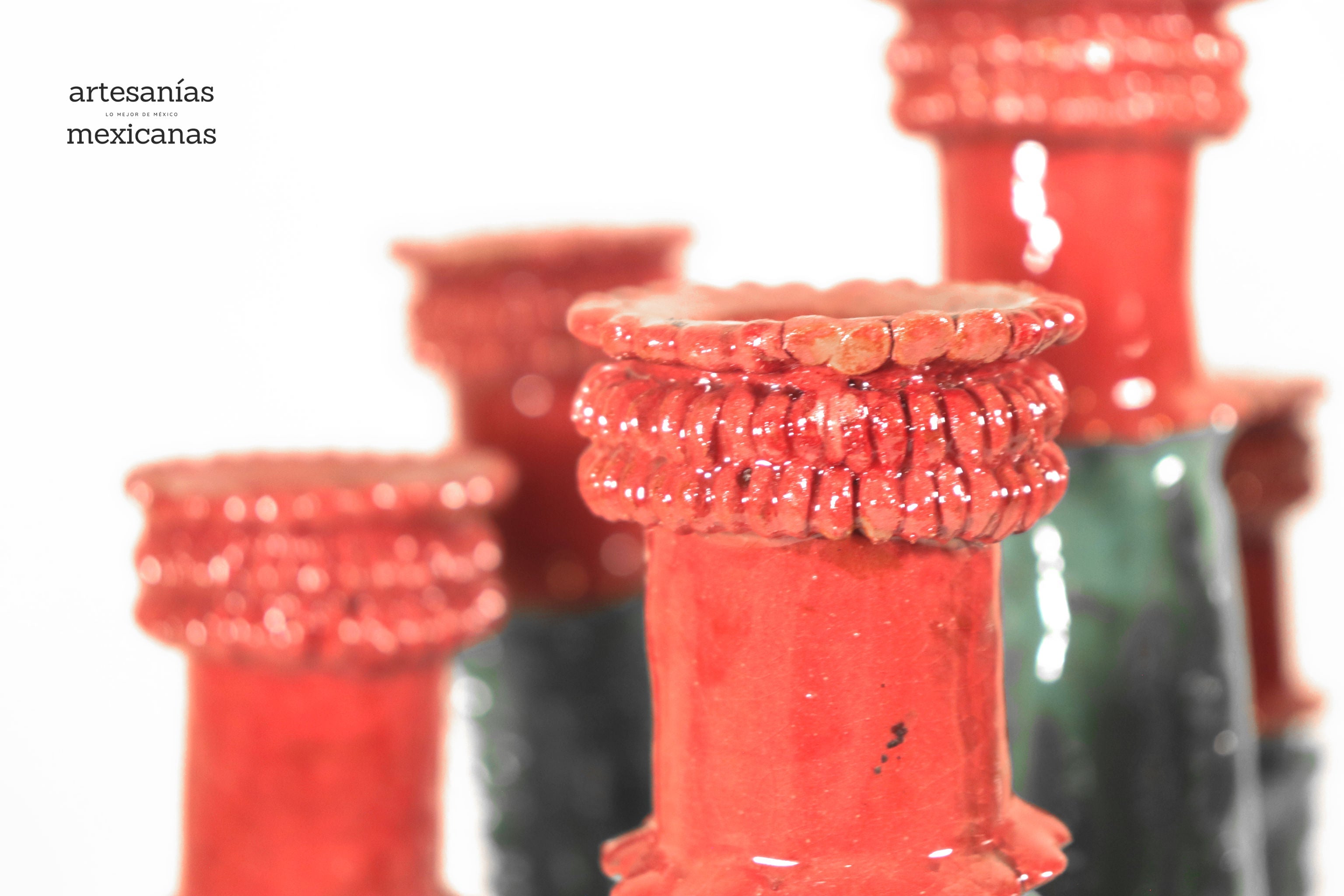 Glazed Prickly Pear Cactus Candleholder - 15.3 in. Juan Gtz