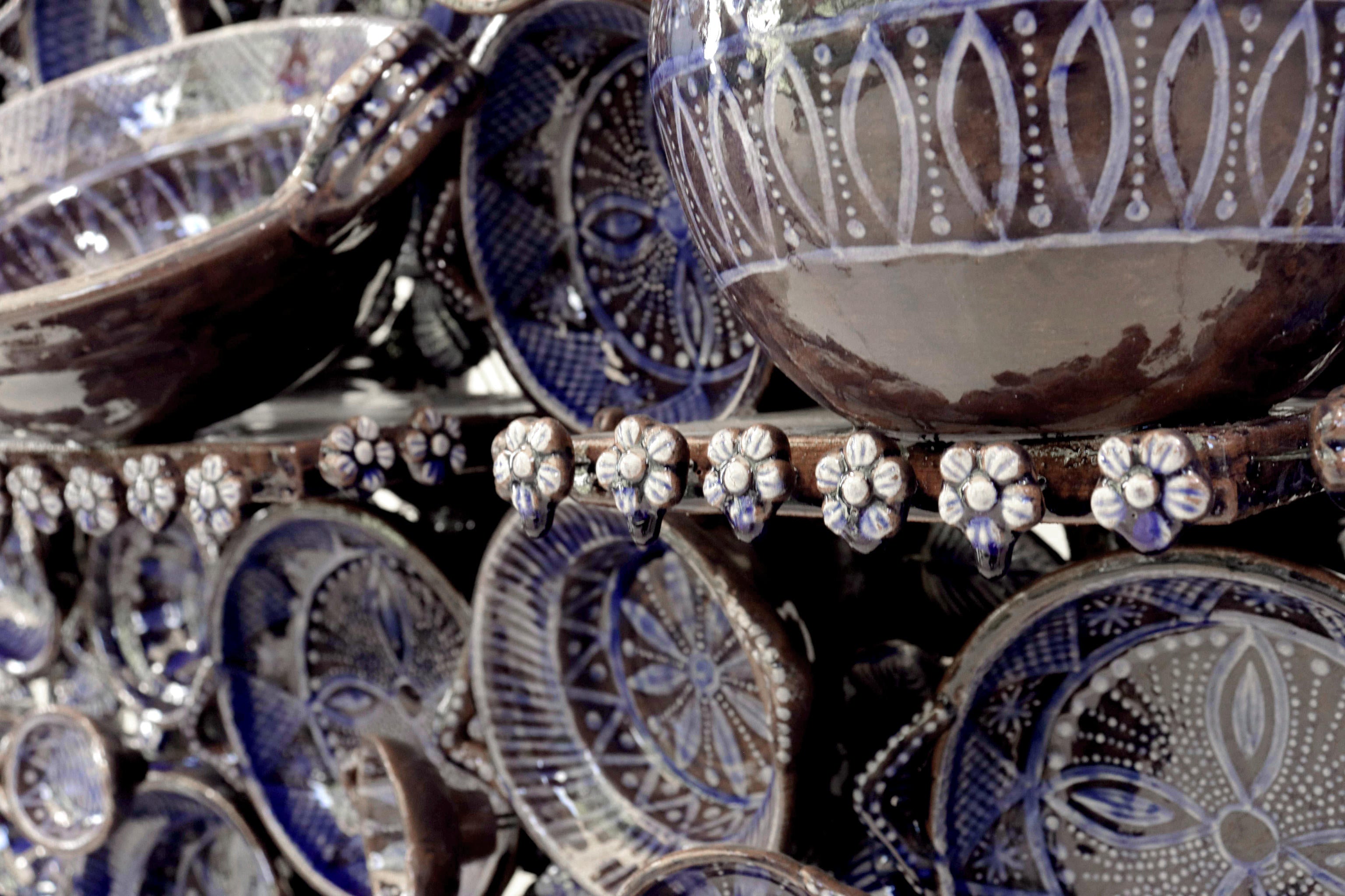 Cocina tradicional blue - Glazed Clay - Piece Contest - 49.2 in. Montoya