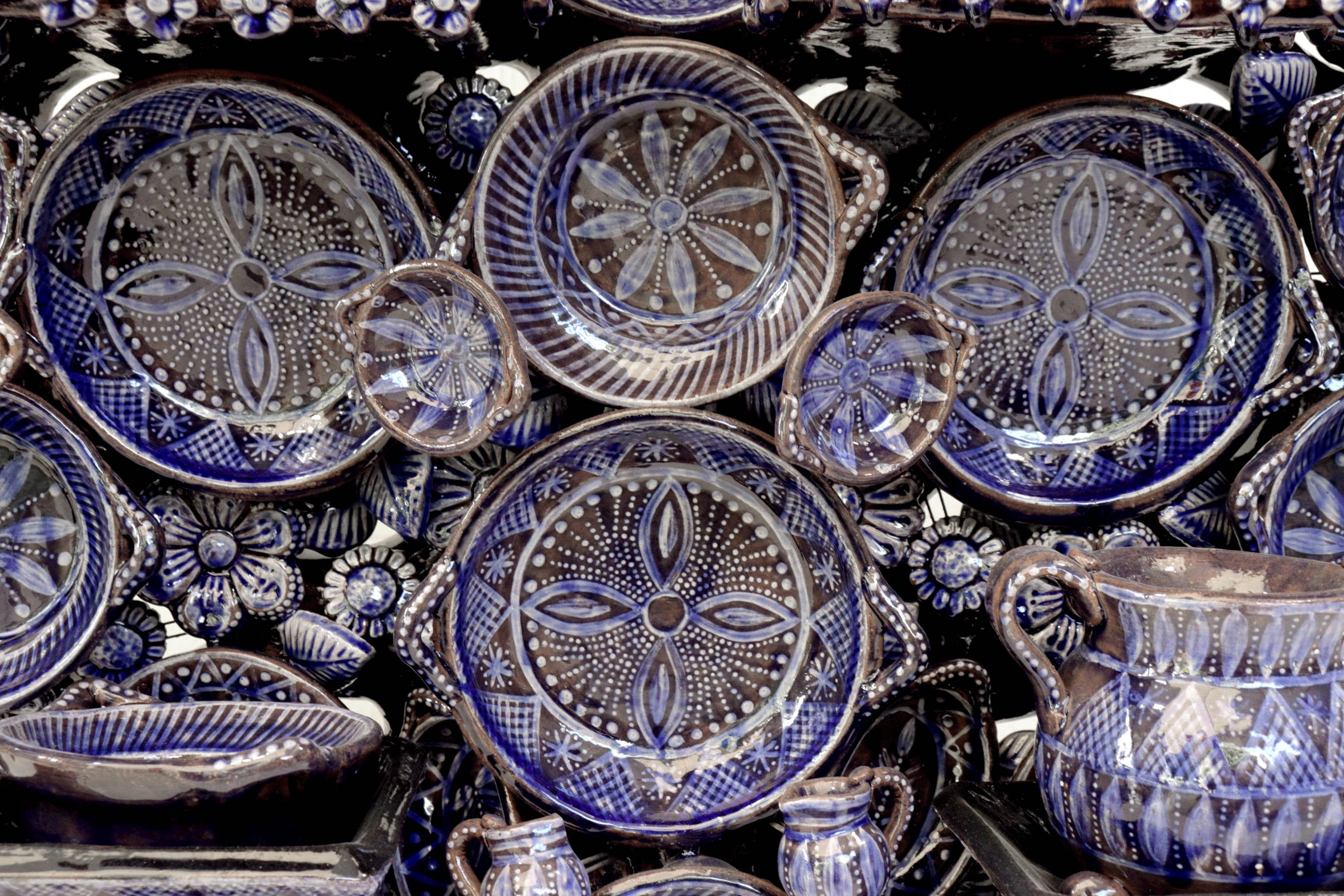 Cocina tradicional blue - Glazed Clay - Piece Contest - 49.2 in. Montoya