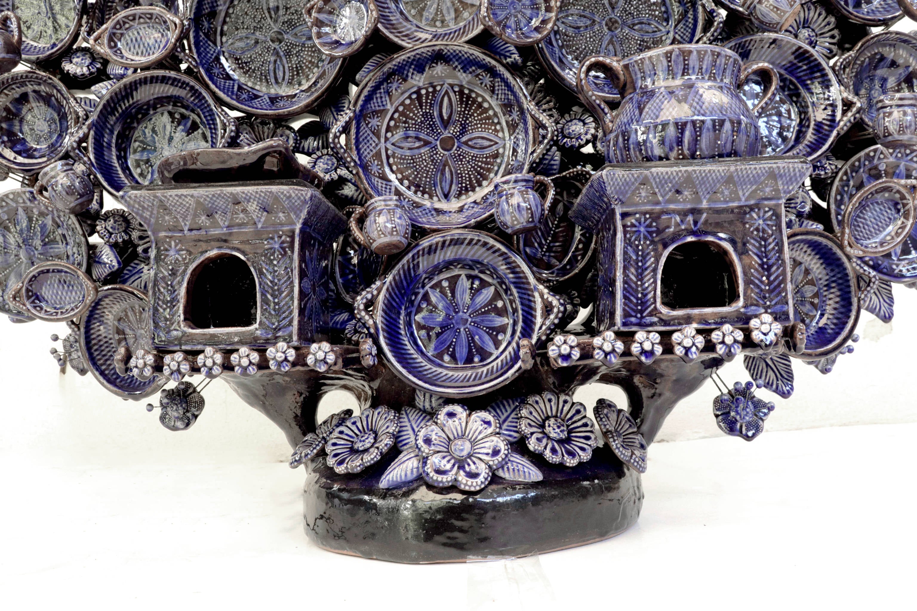 Cocina tradicional blue - Glazed Clay - Piece Contest - 49.2 in. Montoya