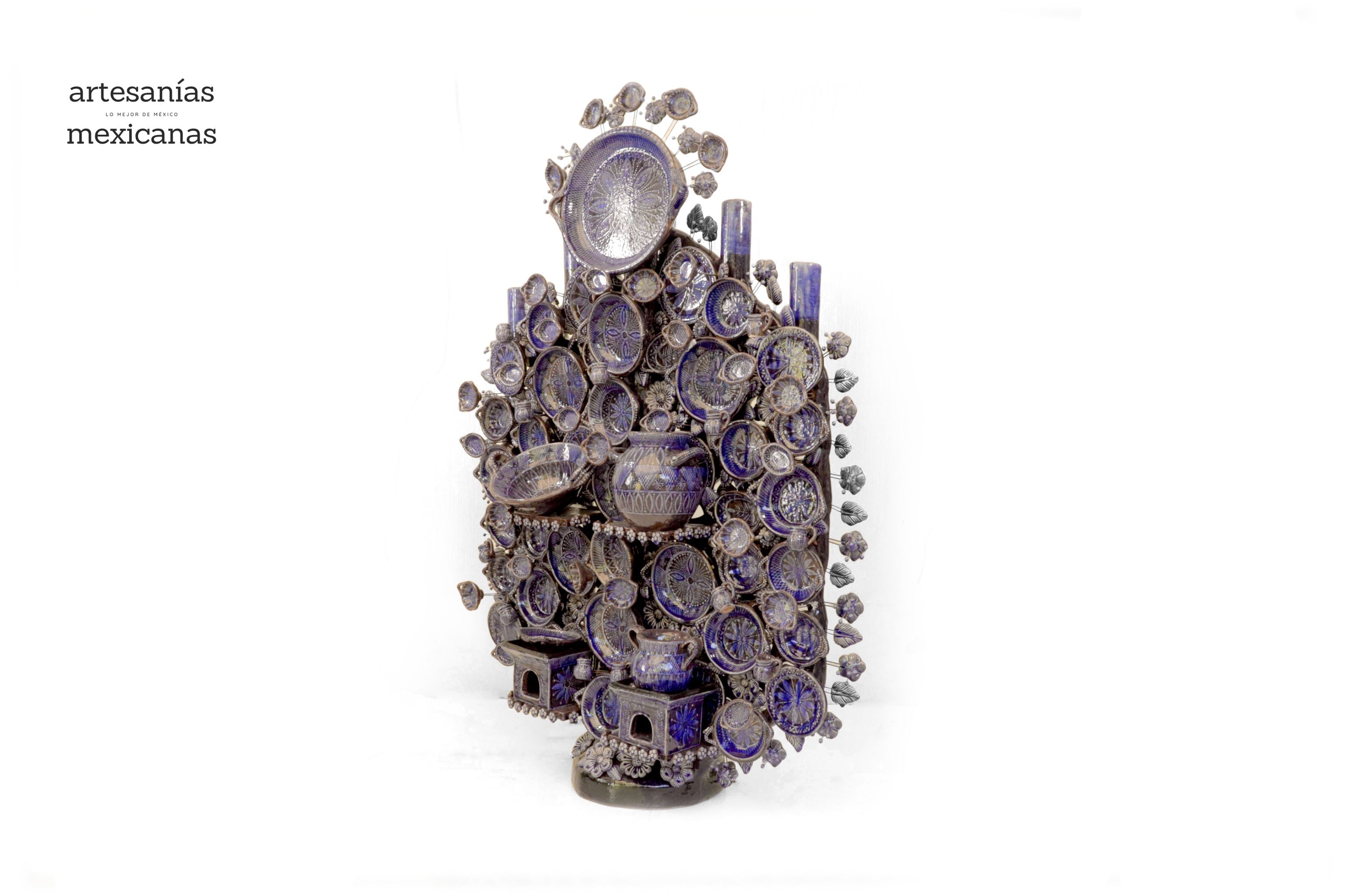 Cocina tradicional blue - Glazed Clay - Piece Contest - 49.2 in. Montoya