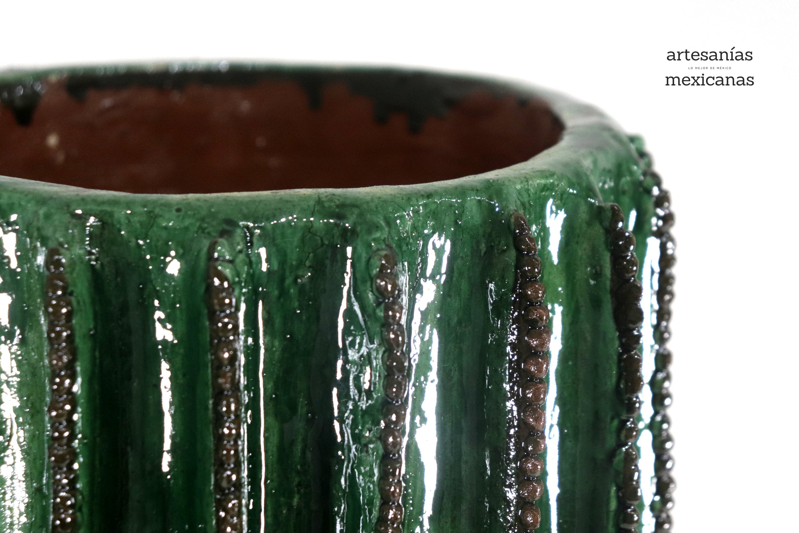 Cactus Glazed Clay 17.1 in. - Planter Juan Gtz