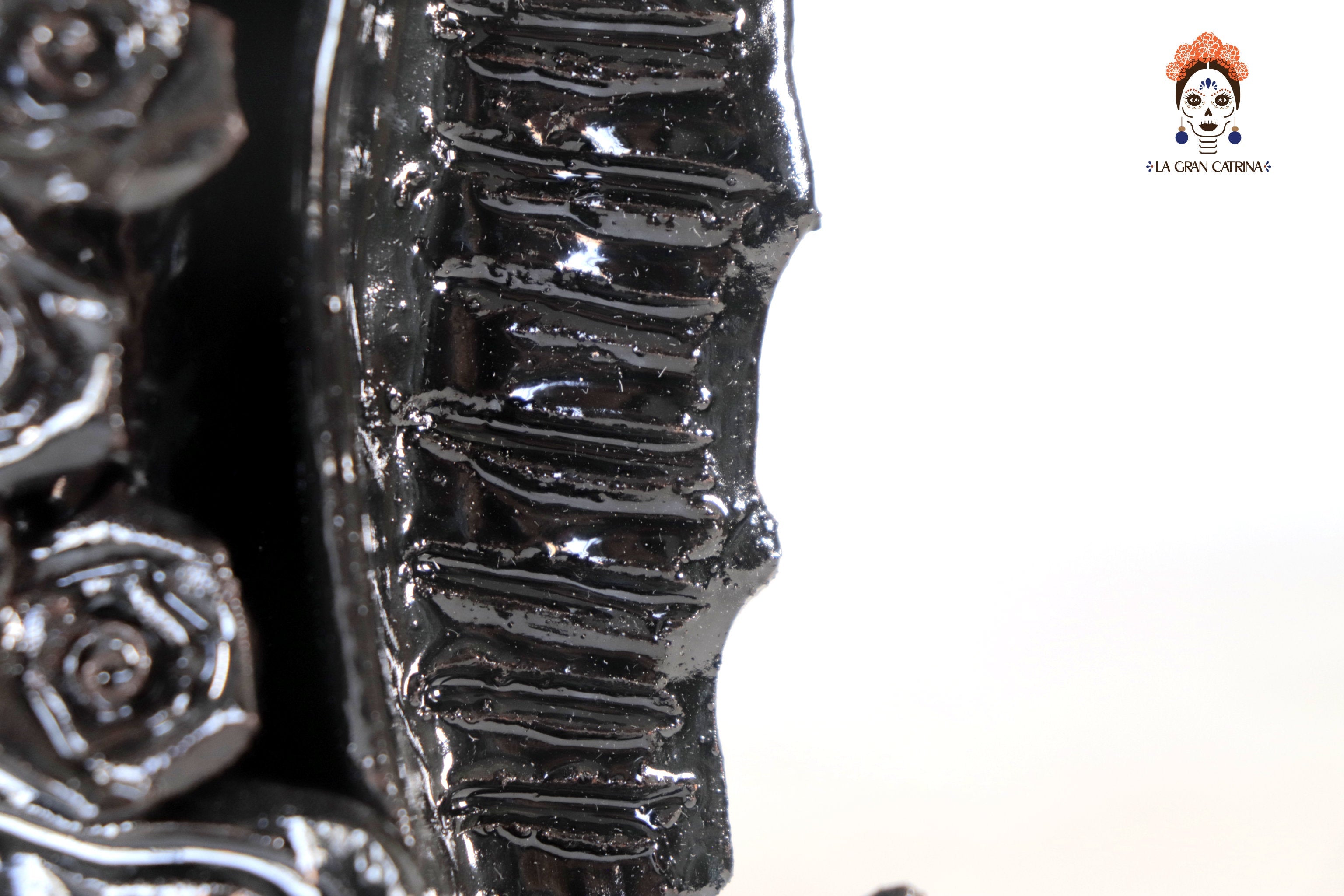 Virgin of Guadalupe - Glazed Clay black - 11.8 in. Montoya
