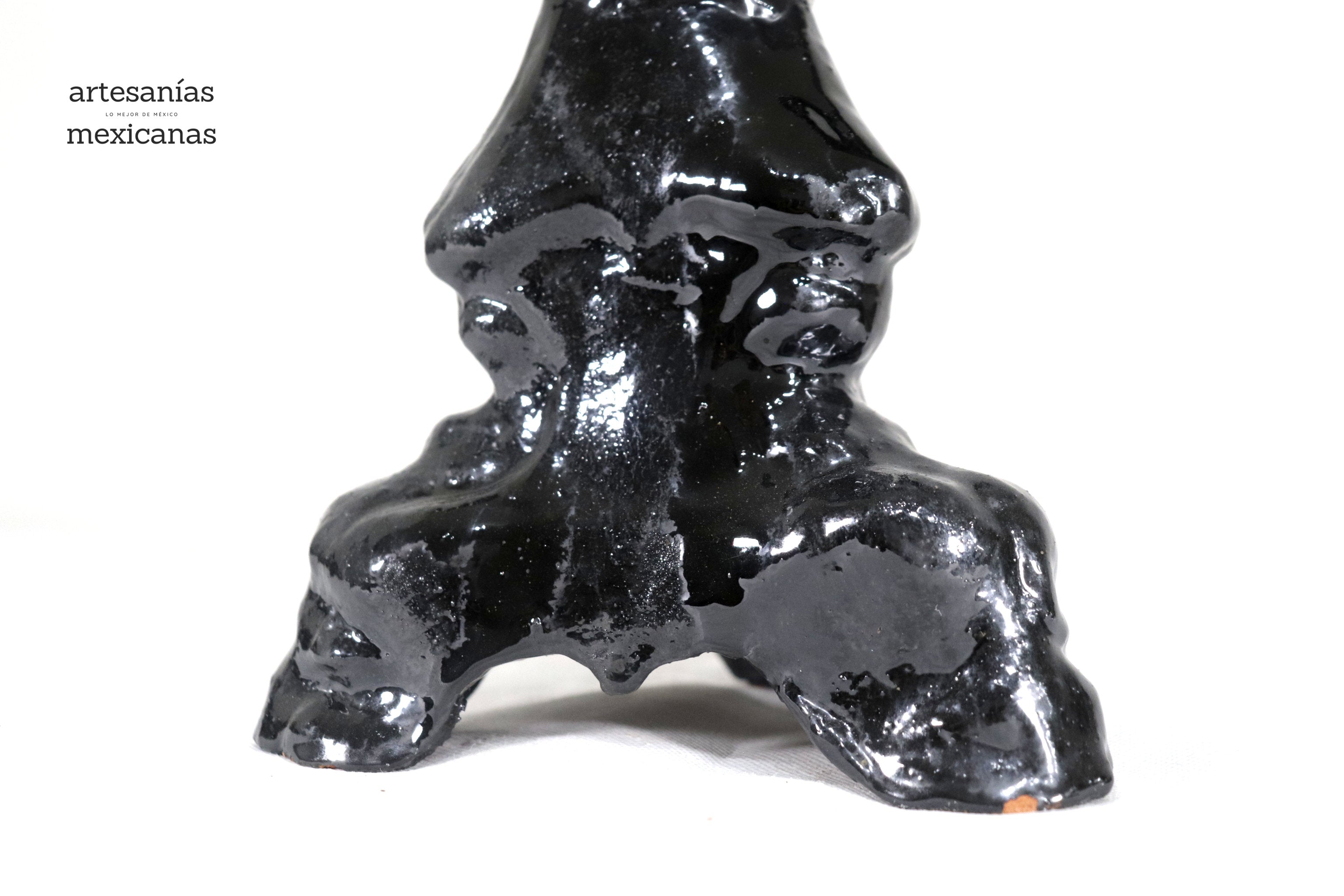 Candleholder black of 5-Candle - Glazed Clay - 20 in. Juan Gtz