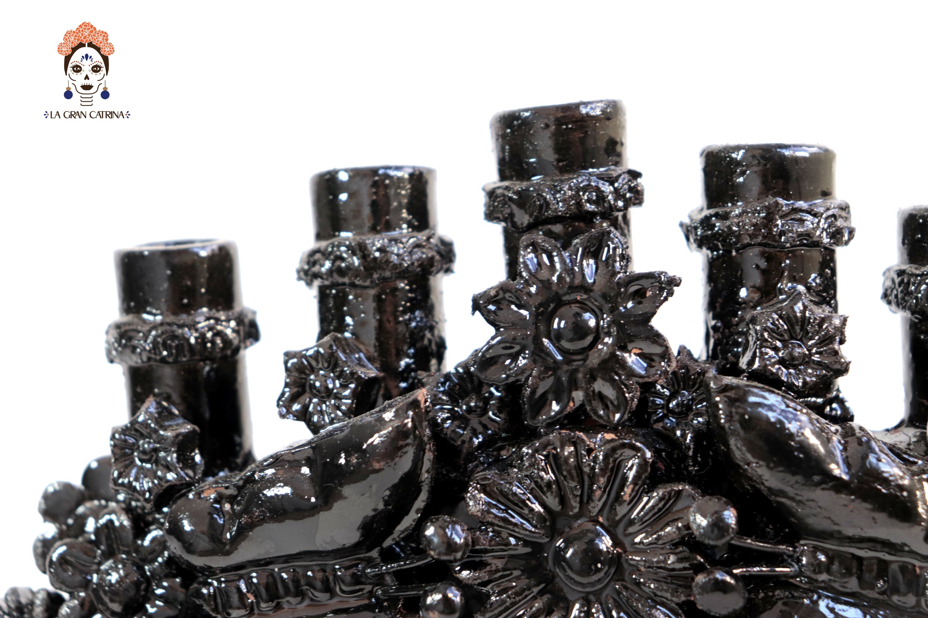 Candleholder black of 5-Candle - 10.4 in. Juan Gtz