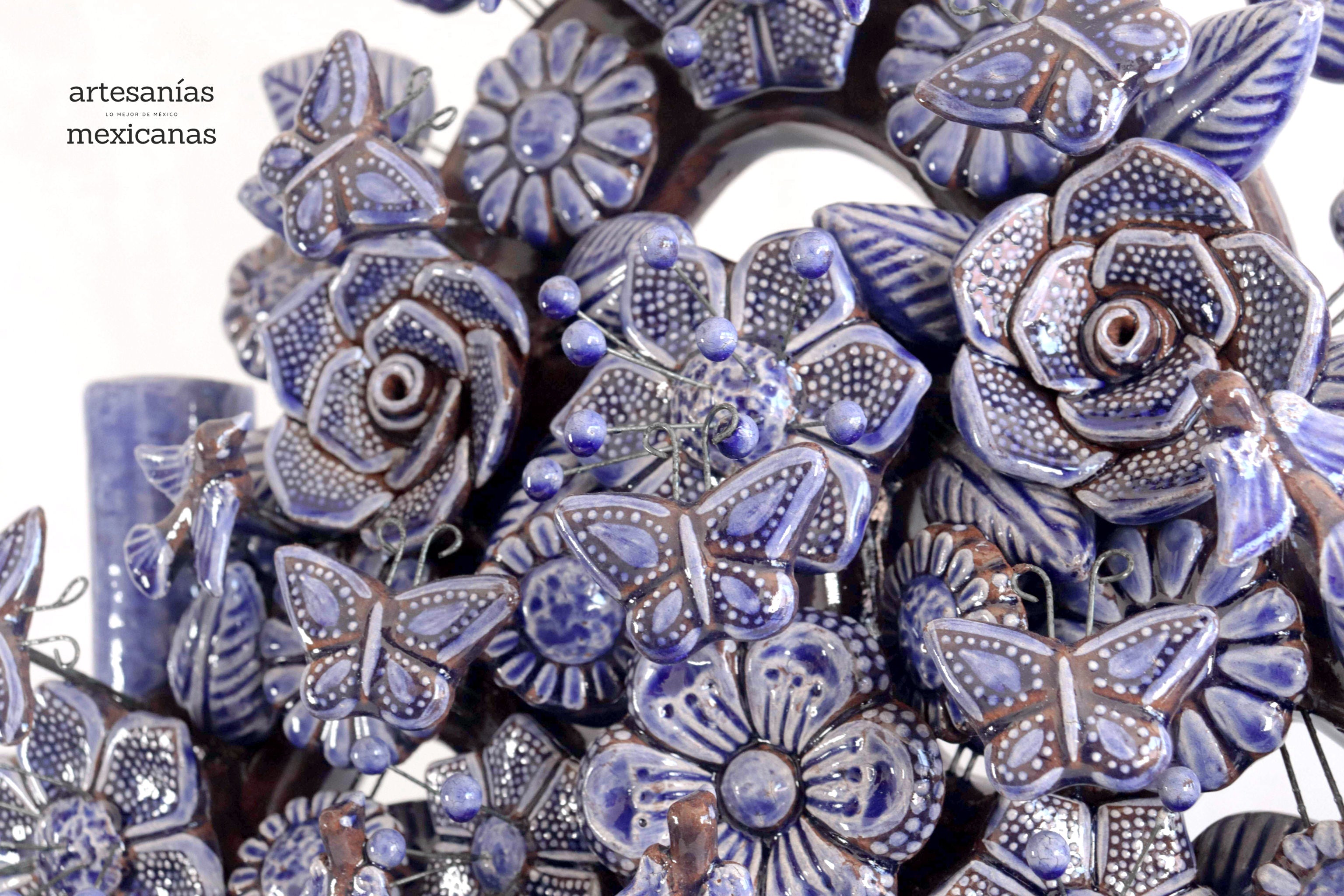 Tree of Life blue glazed - 21.6 in. Montoya