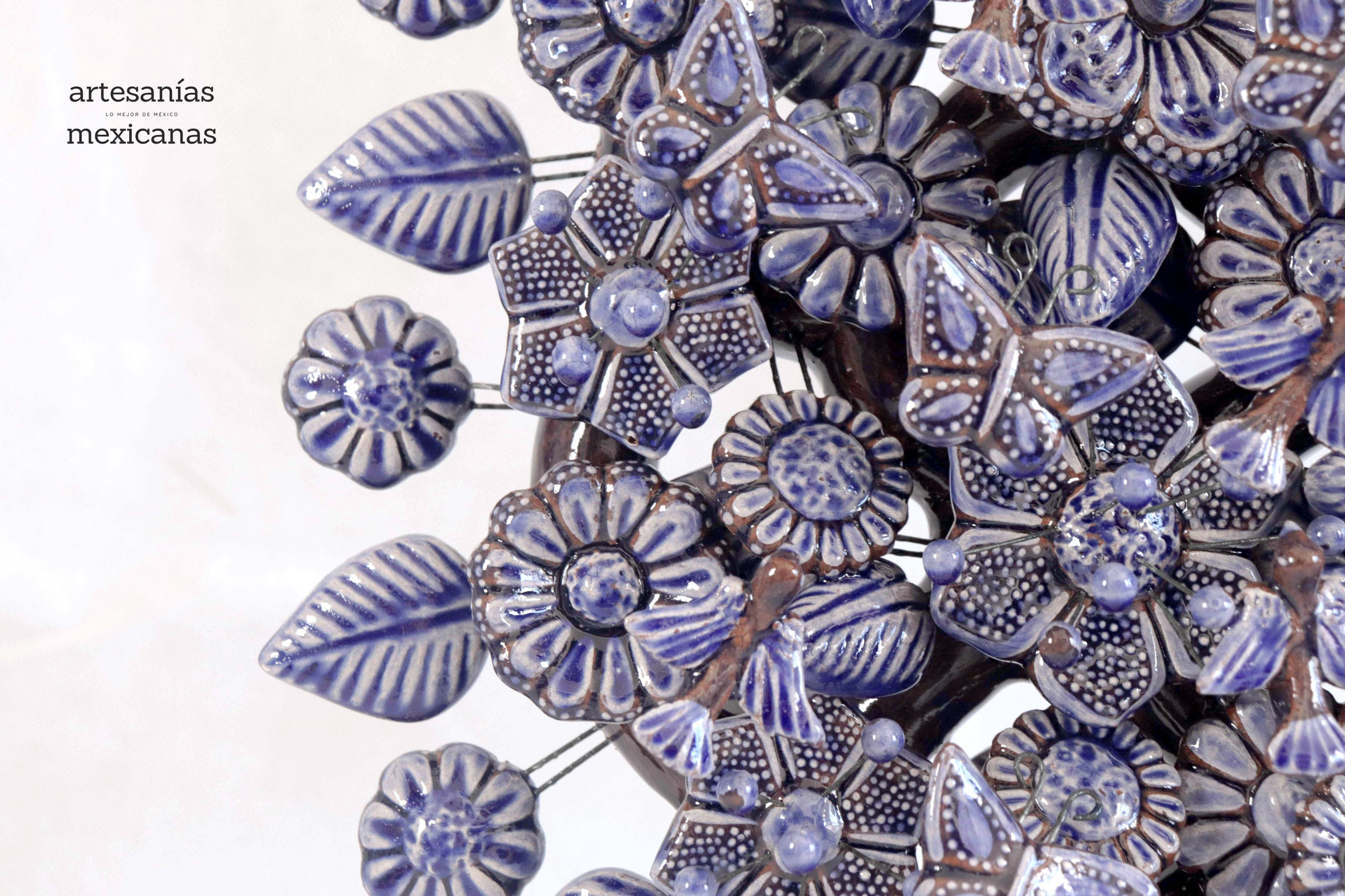 Tree of Life blue glazed - 21.6 in. Montoya