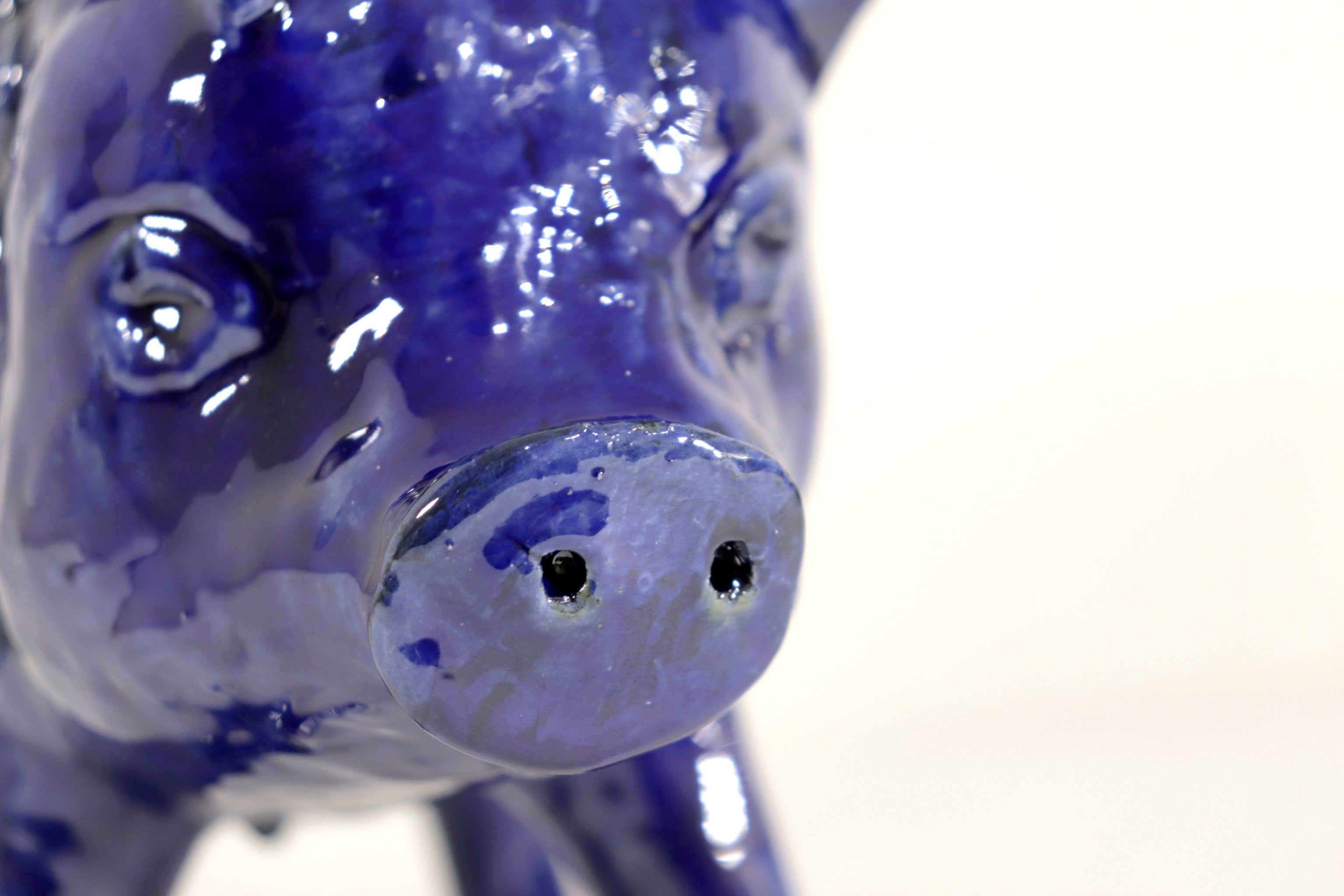 Cochinito - Cerdo of ahorro medium - Blue rey - 11 in. Juan Gtz