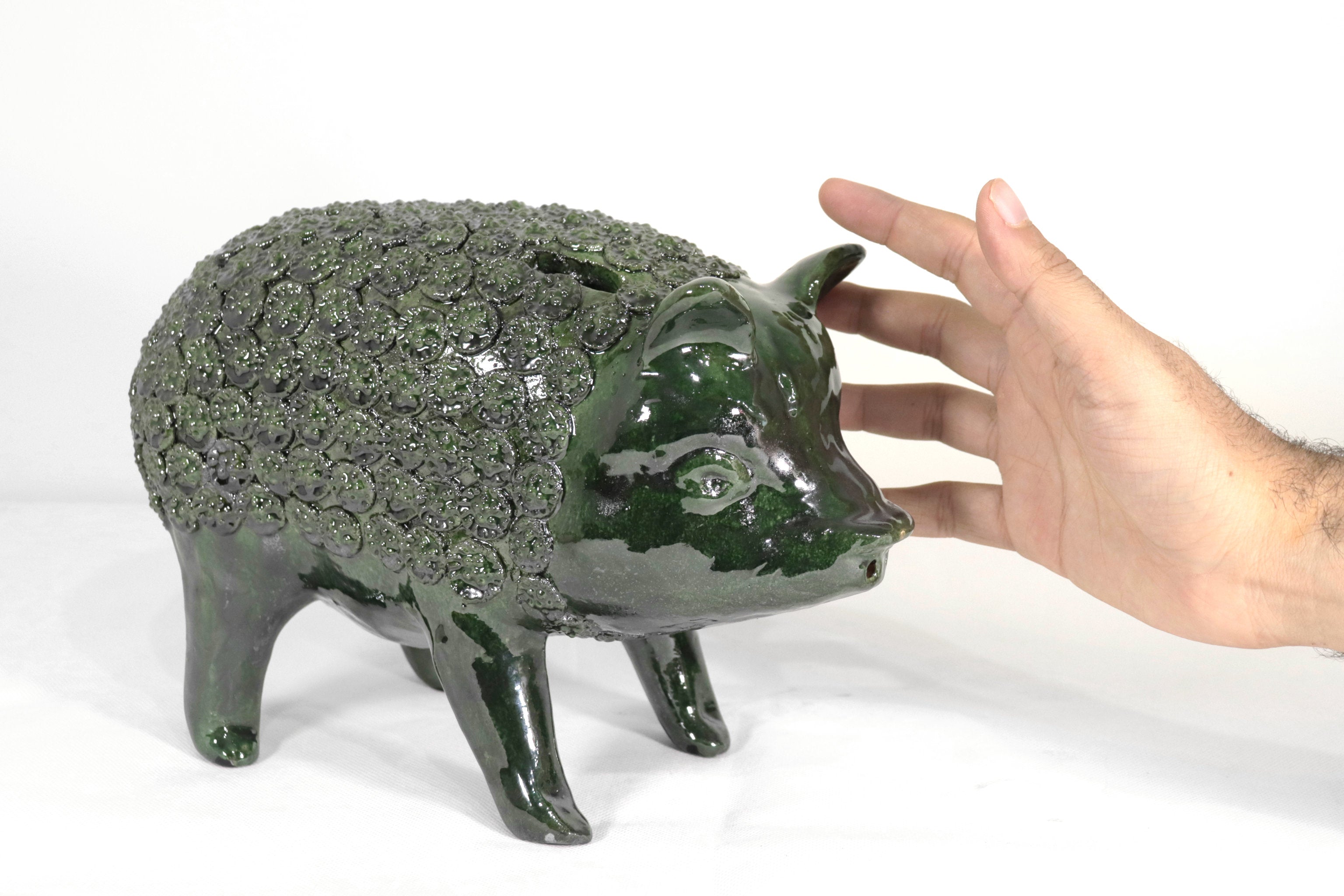Cochinito - Cerdo of ahorro medium - Green - 11 in. - in. Production Juan Gtz