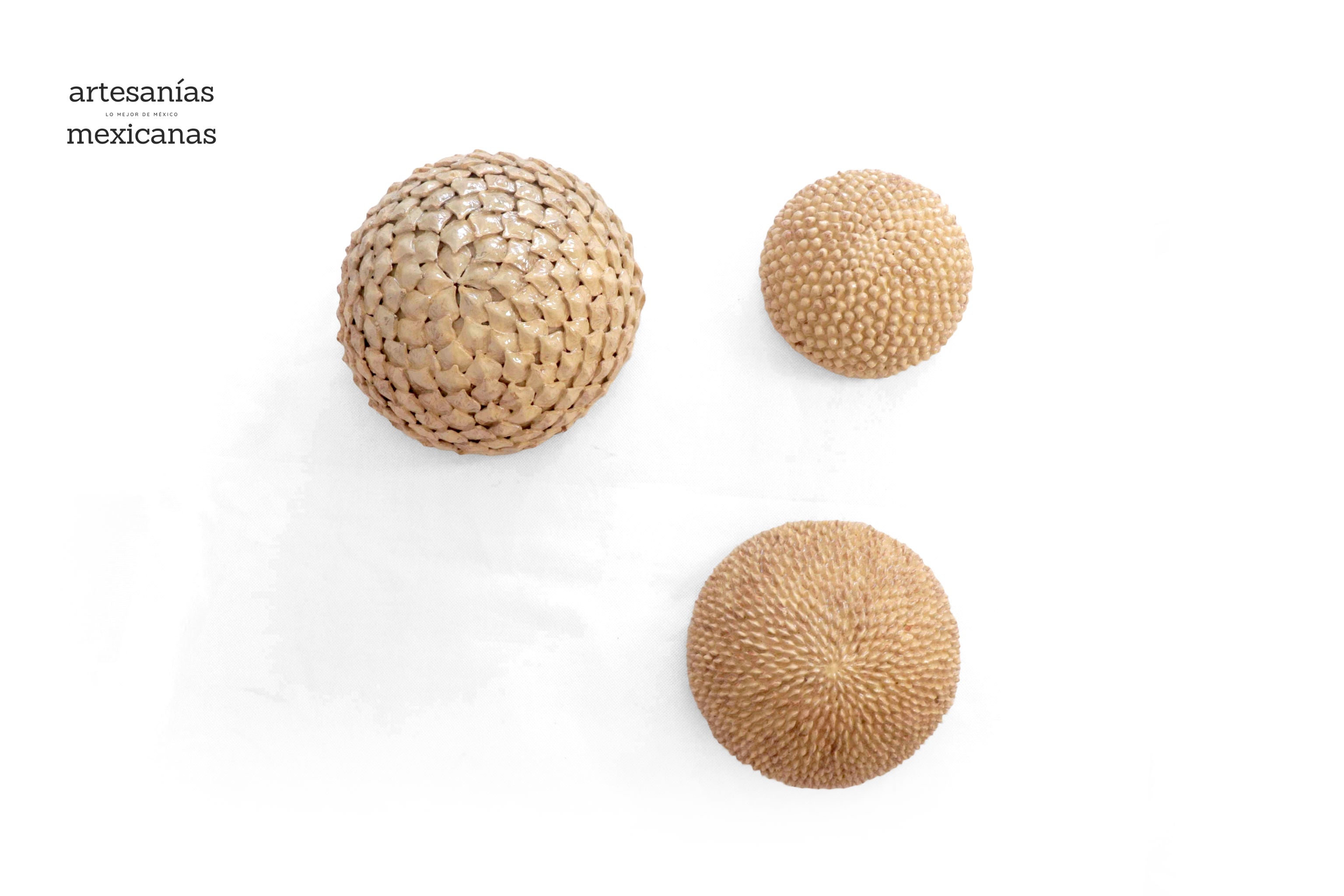 Spheres vidriadas beige Wall Aristeo Gtz