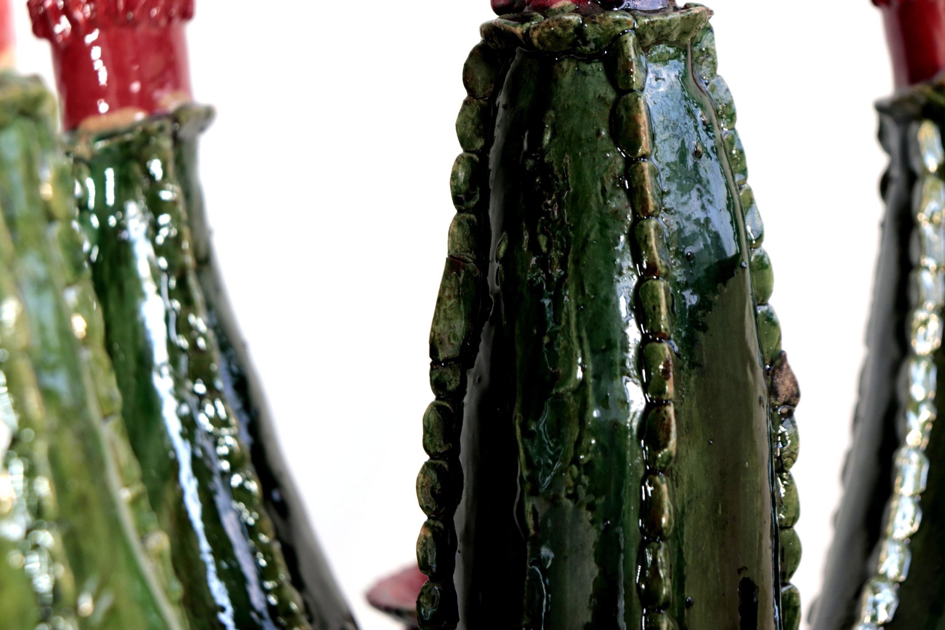 Candleholder Prickly Pear Cactus Dark Green - 23.6 in. - in. Production Juan Gtz