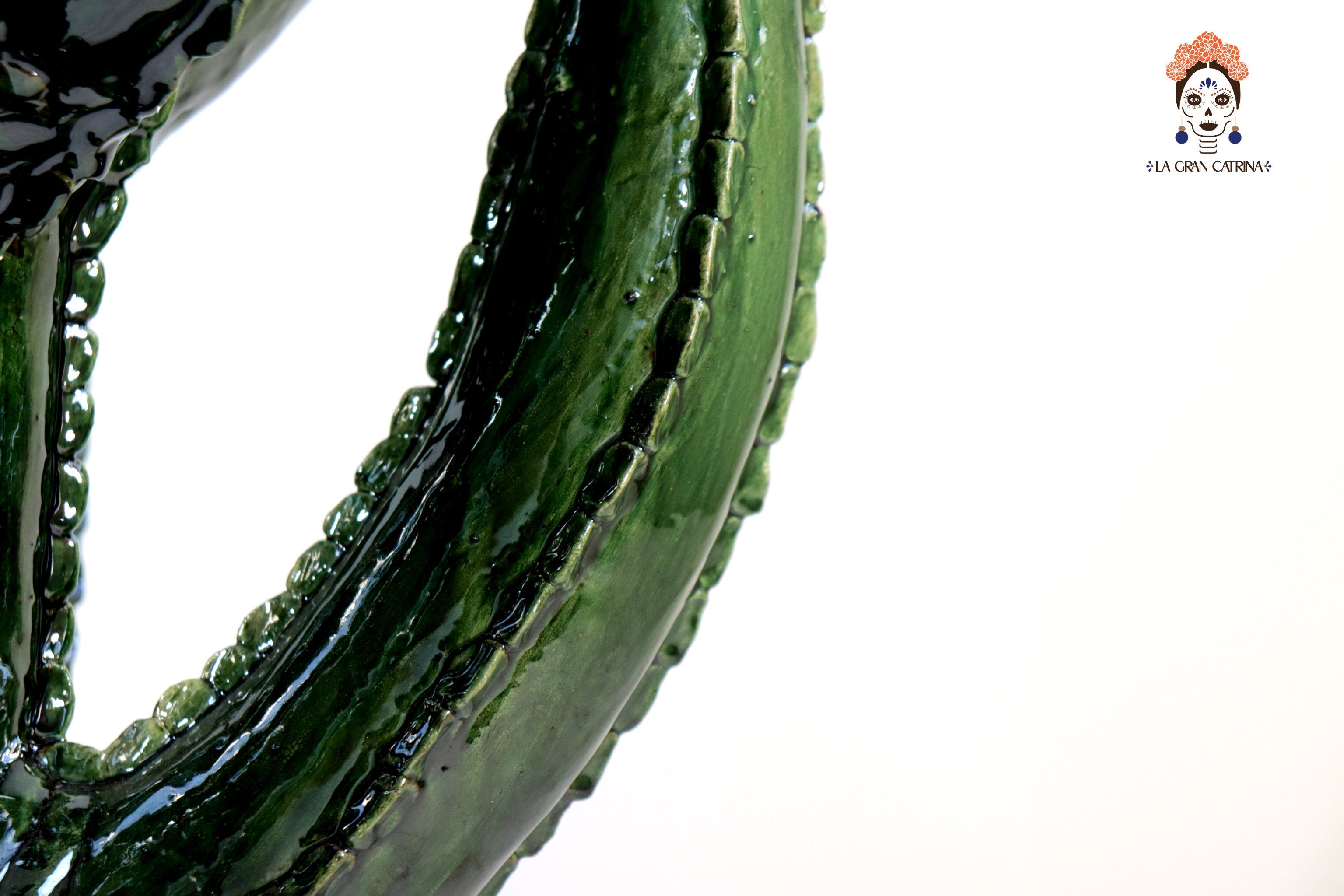 Candleholder Prickly Pear Cactus Dark Green - 23.6 in. - in. Production Juan Gtz