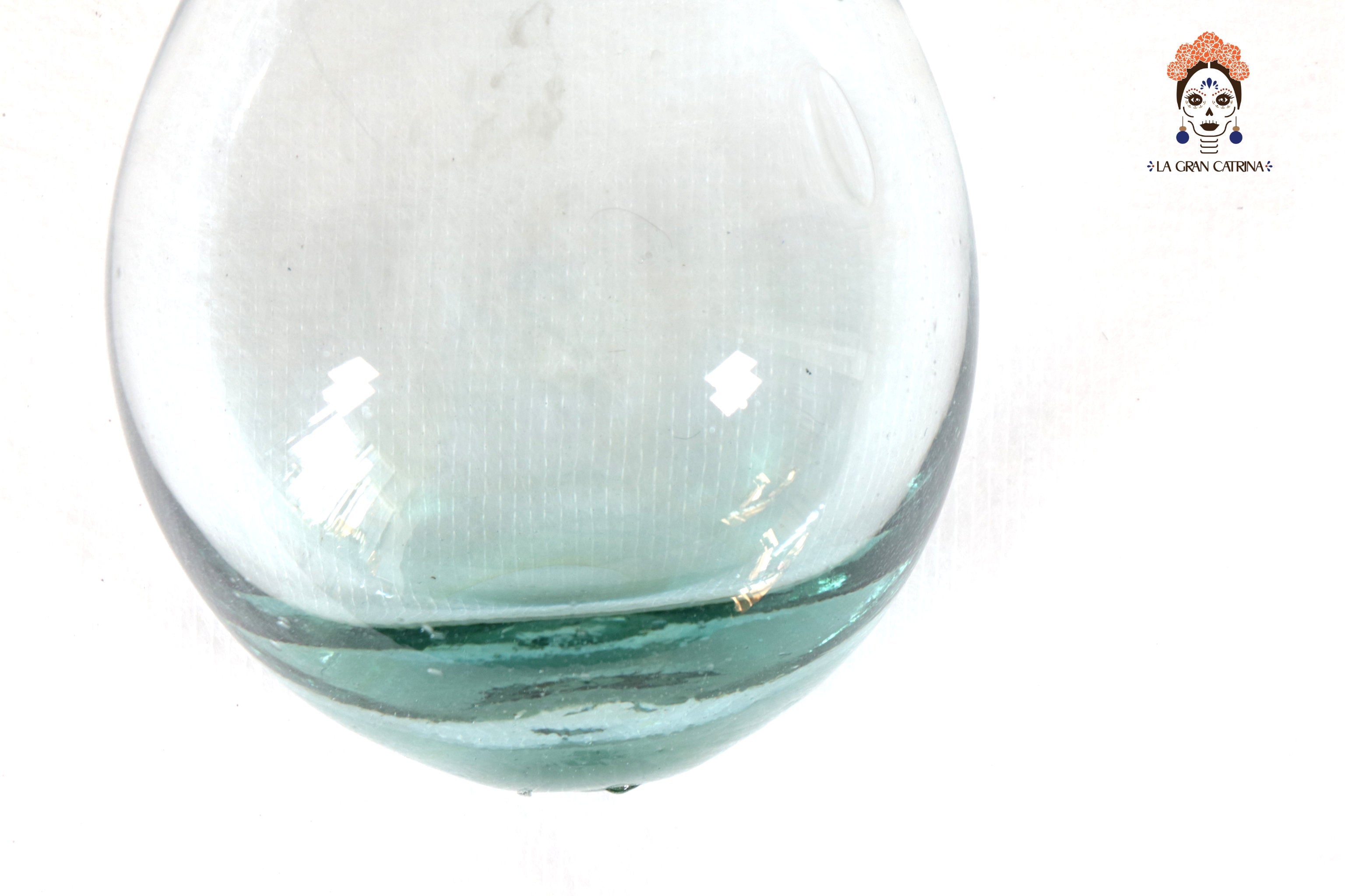 Set of Blown Glass Bottles - Blue Translúcido - 11.4 in. Vidrio Soplado