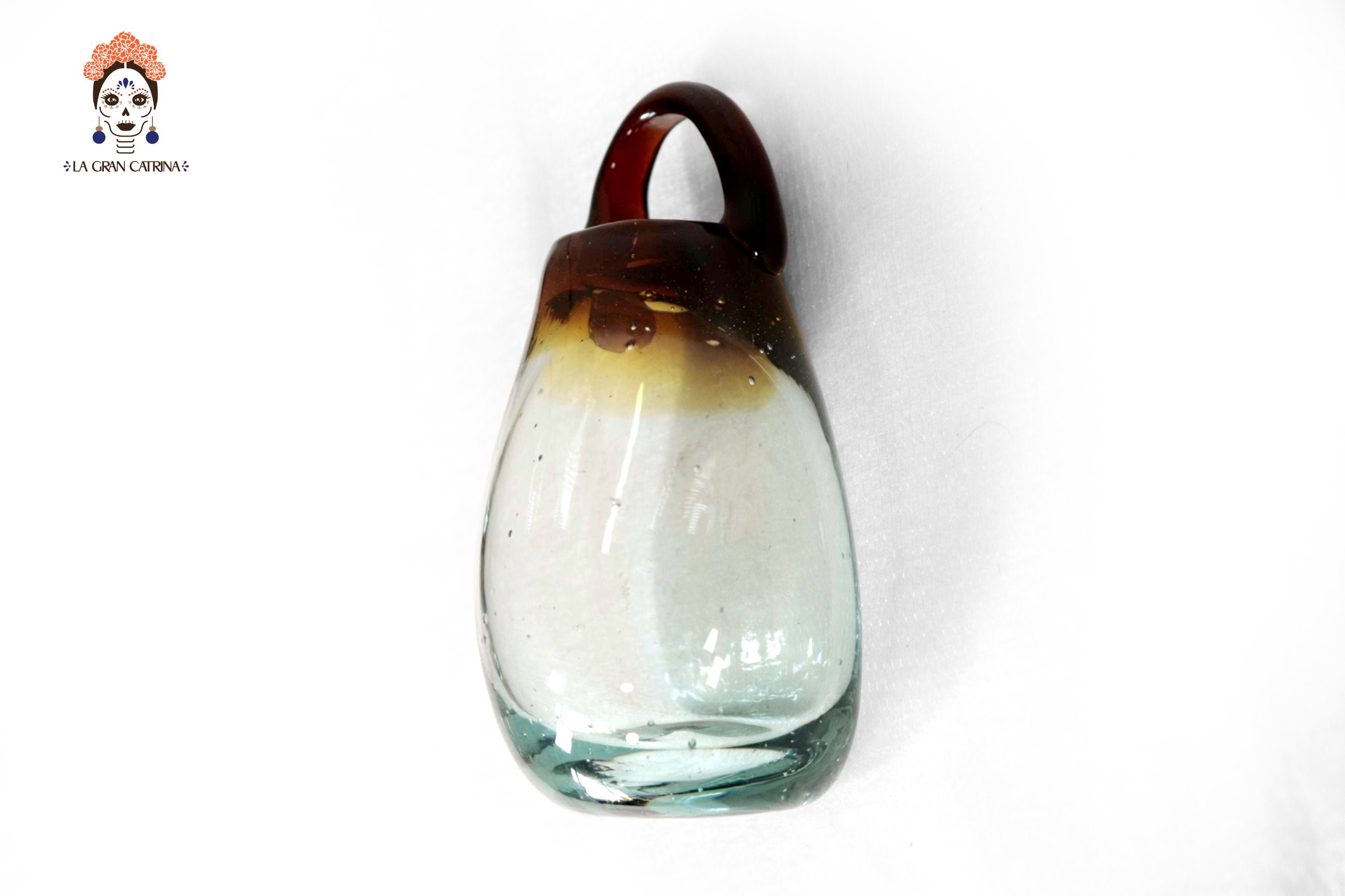 Set of Blown Glass Bottles - Blue Translúcido - 11.4 in. Vidrio Soplado