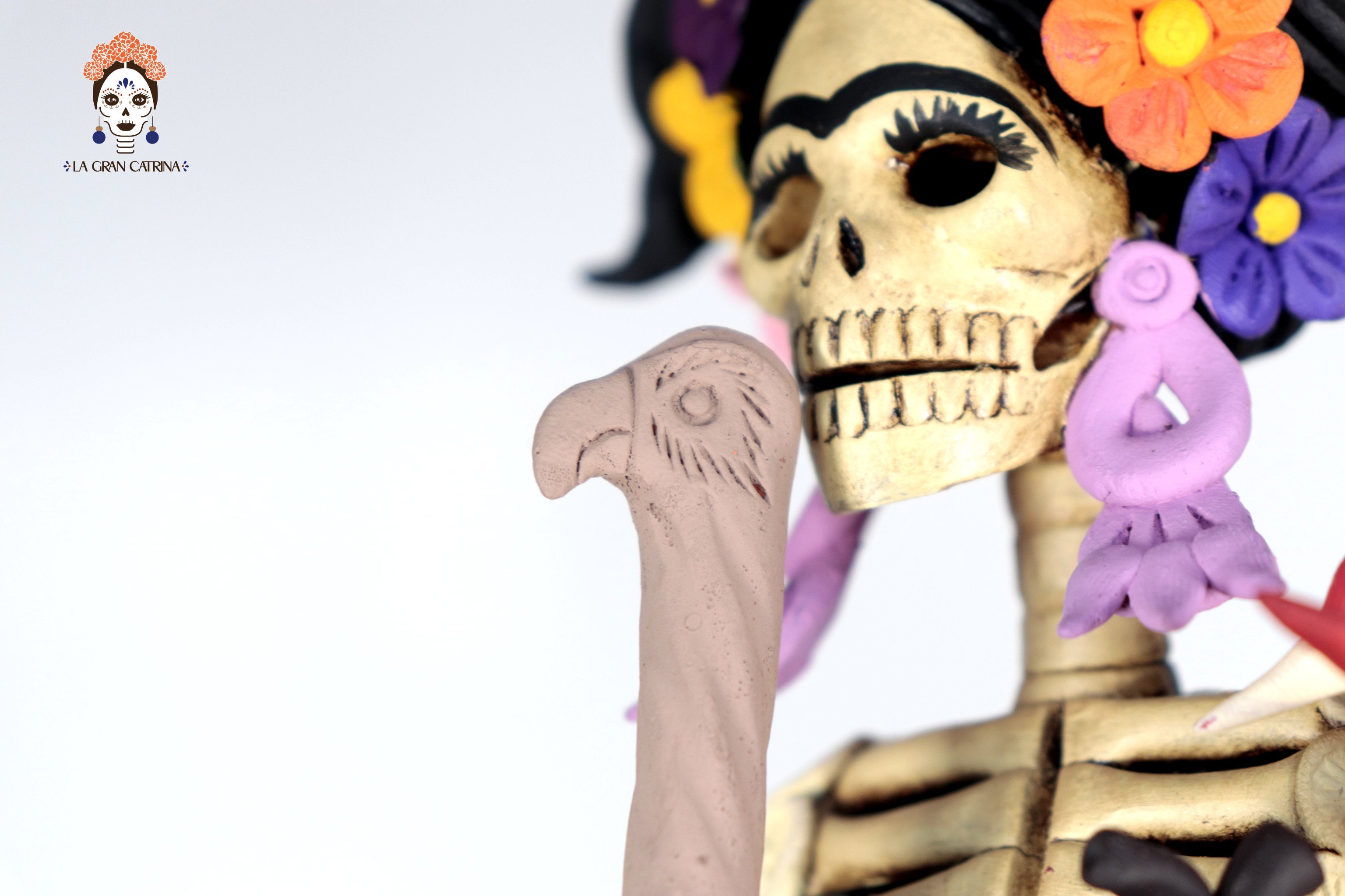 Catrina of Frida Kahlo with topknot - 20 in. - in. Production Adan