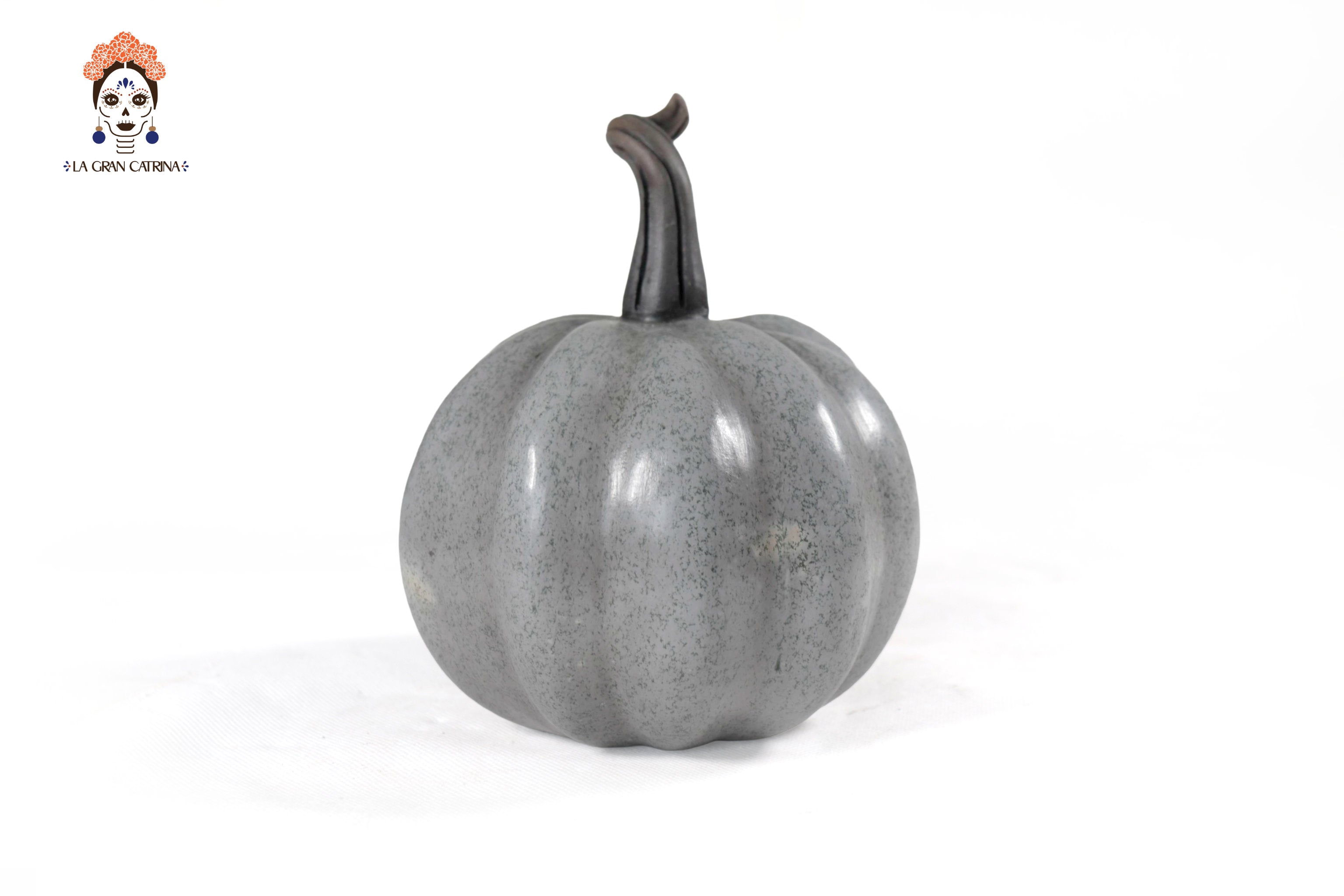 Set of 3 Pumpkins light gray - 9.8 in. Trejo