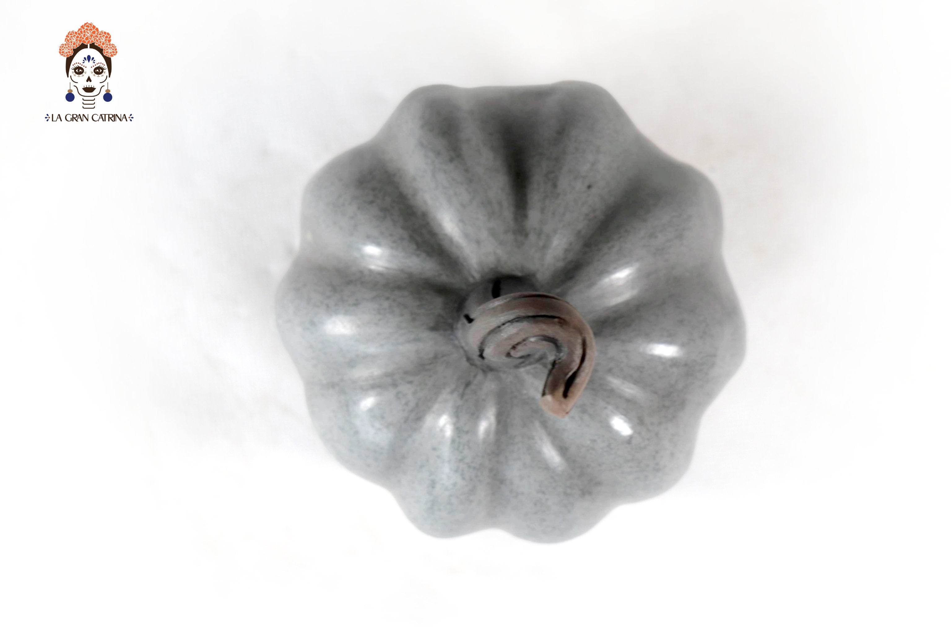Set of 3 Pumpkins light gray - 9.8 in. Trejo