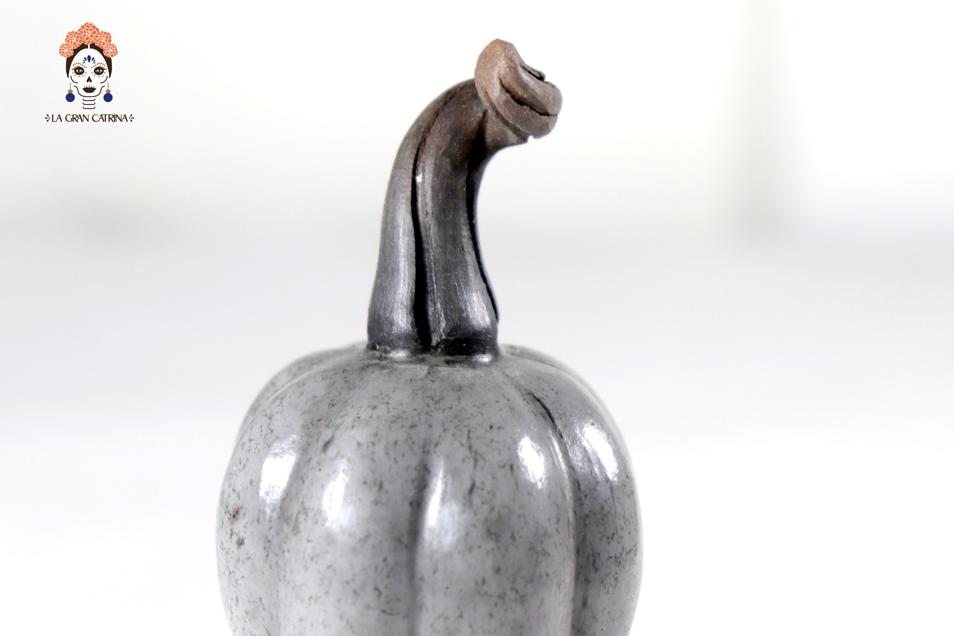 Set of 3 Pumpkins light gray - 9.8 in. Trejo