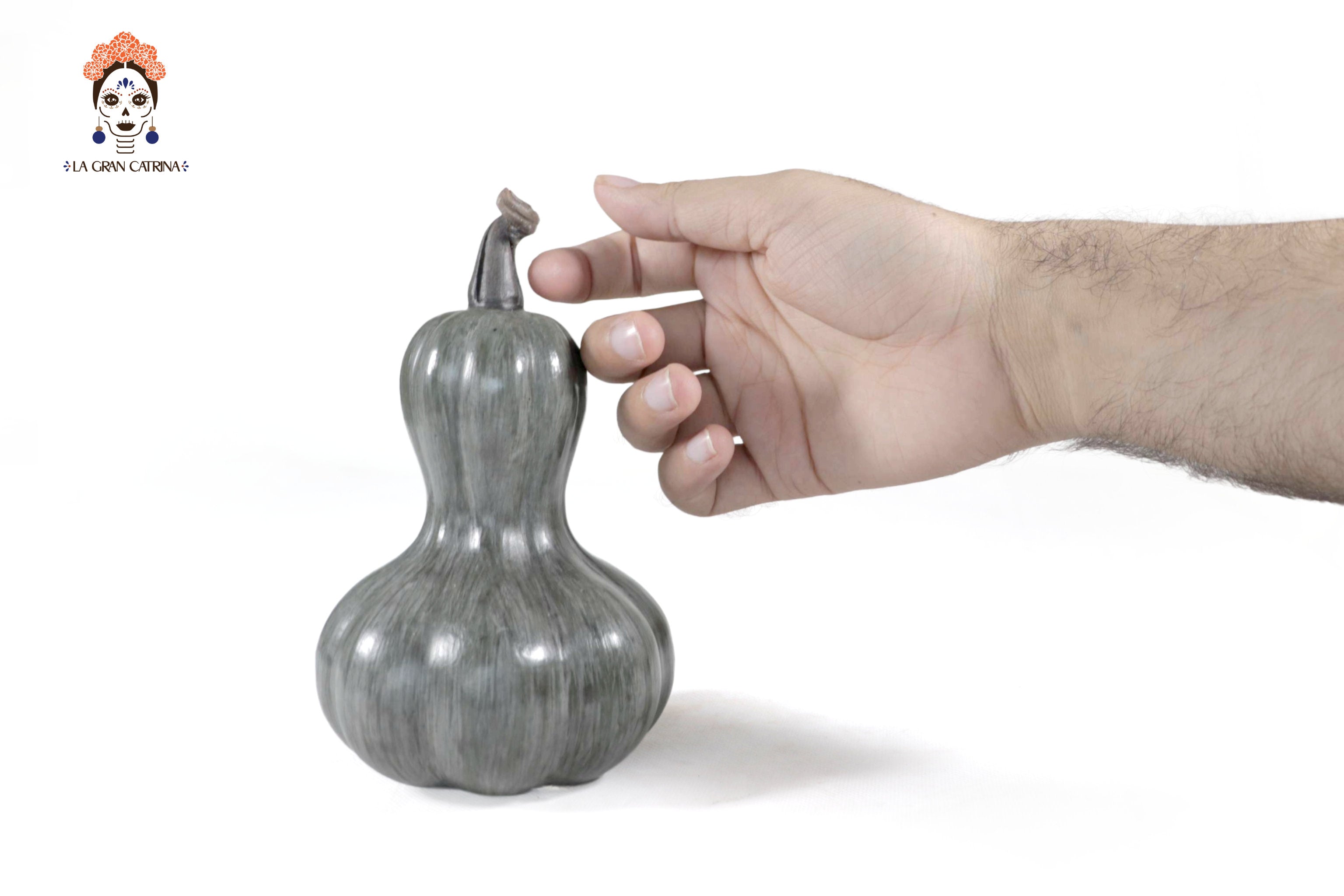 Set of 3 Pumpkins dark gray - 9.8 in. Trejo