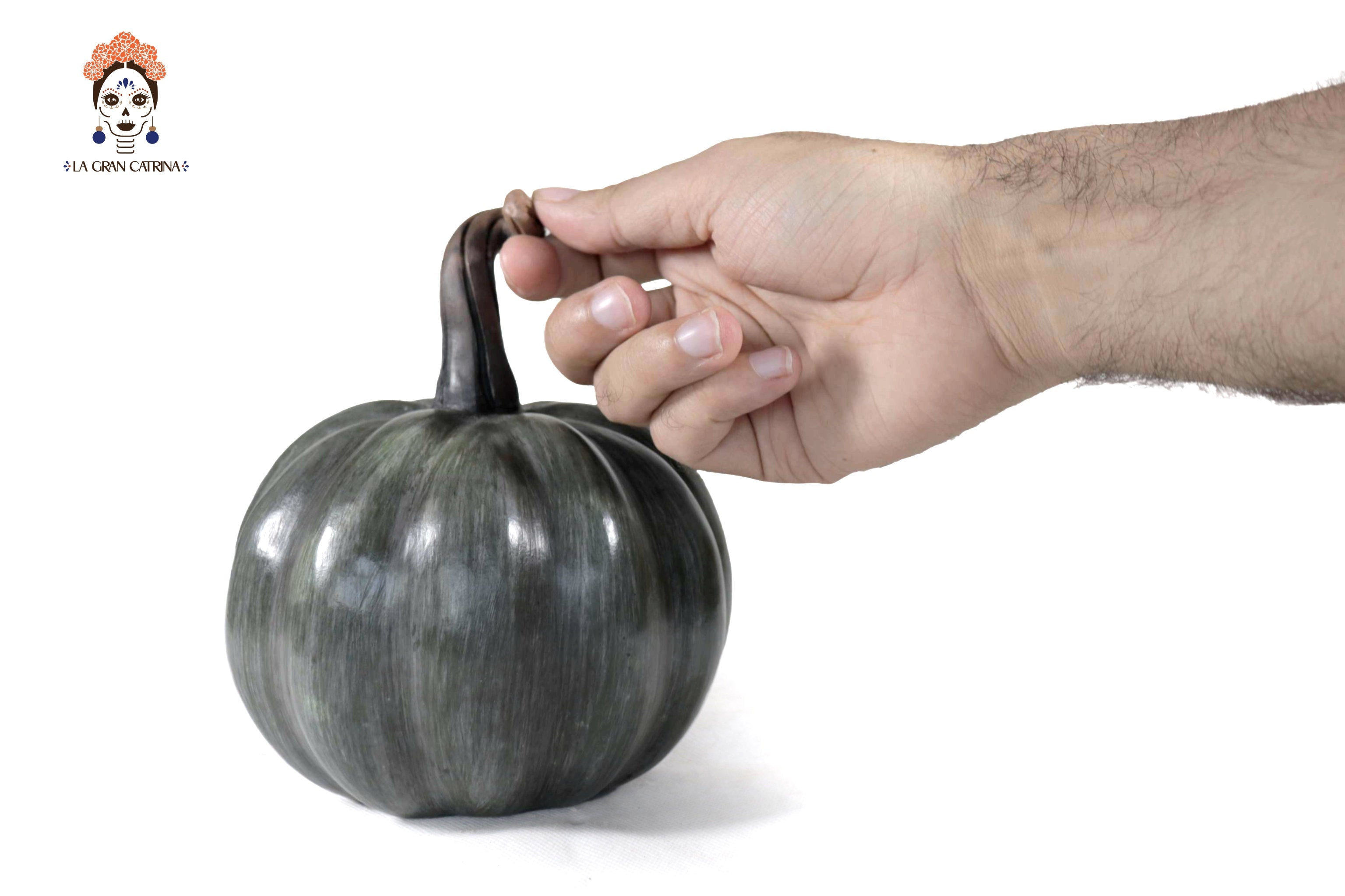 Set of 3 Pumpkins dark gray - 9.8 in. Trejo