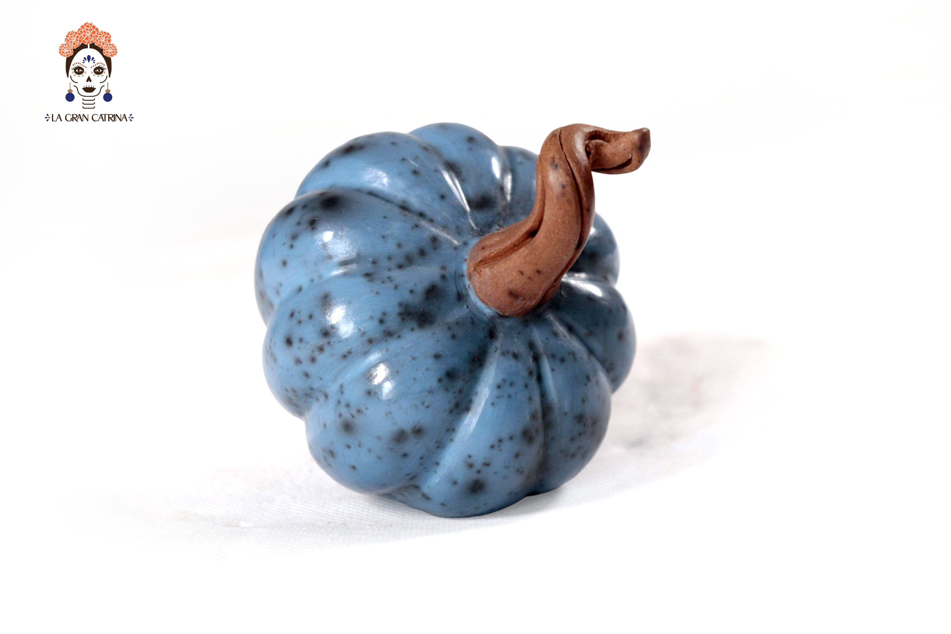Set of 3 Pumpkins light blue - 9.8 in. Trejo