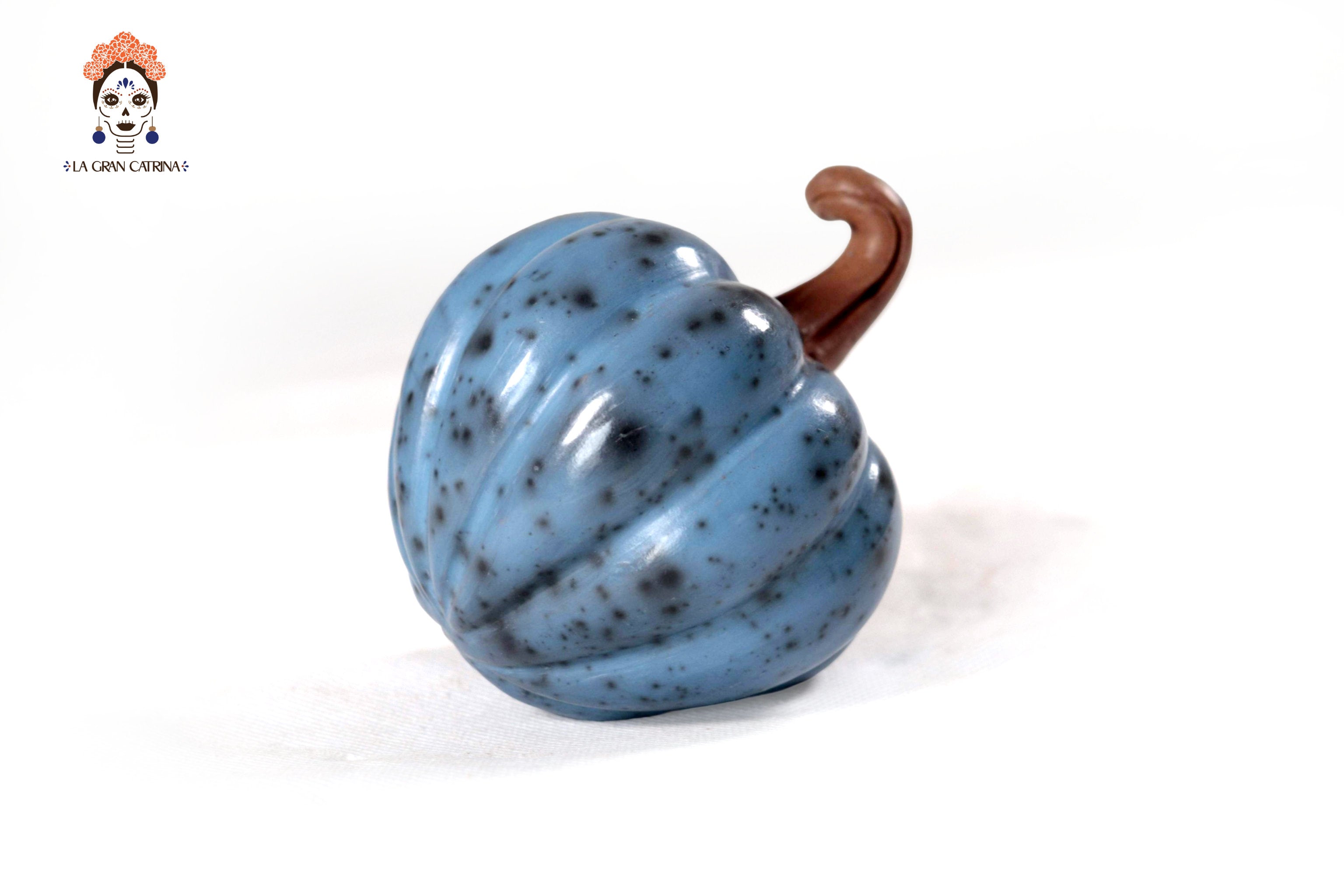 Set of 3 Pumpkins light blue - 9.8 in. Trejo