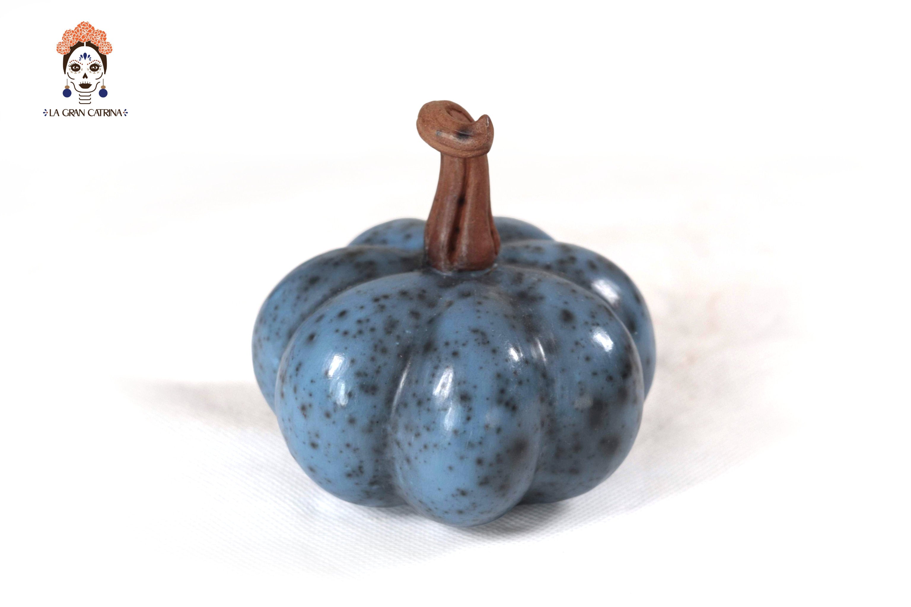 Set of 3 Pumpkins light blue - 9.8 in. Trejo