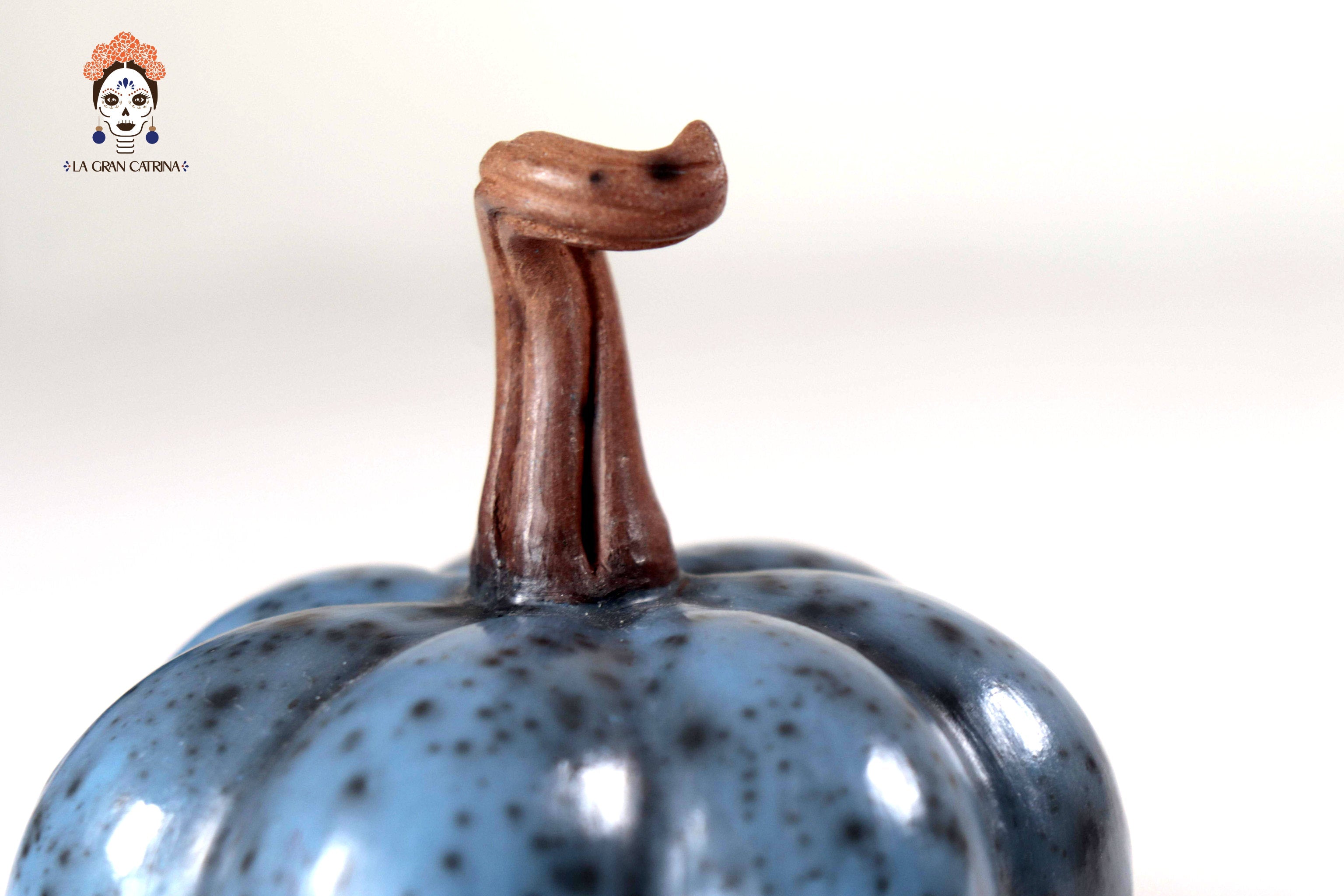 Set of 3 Pumpkins light blue - 9.8 in. Trejo