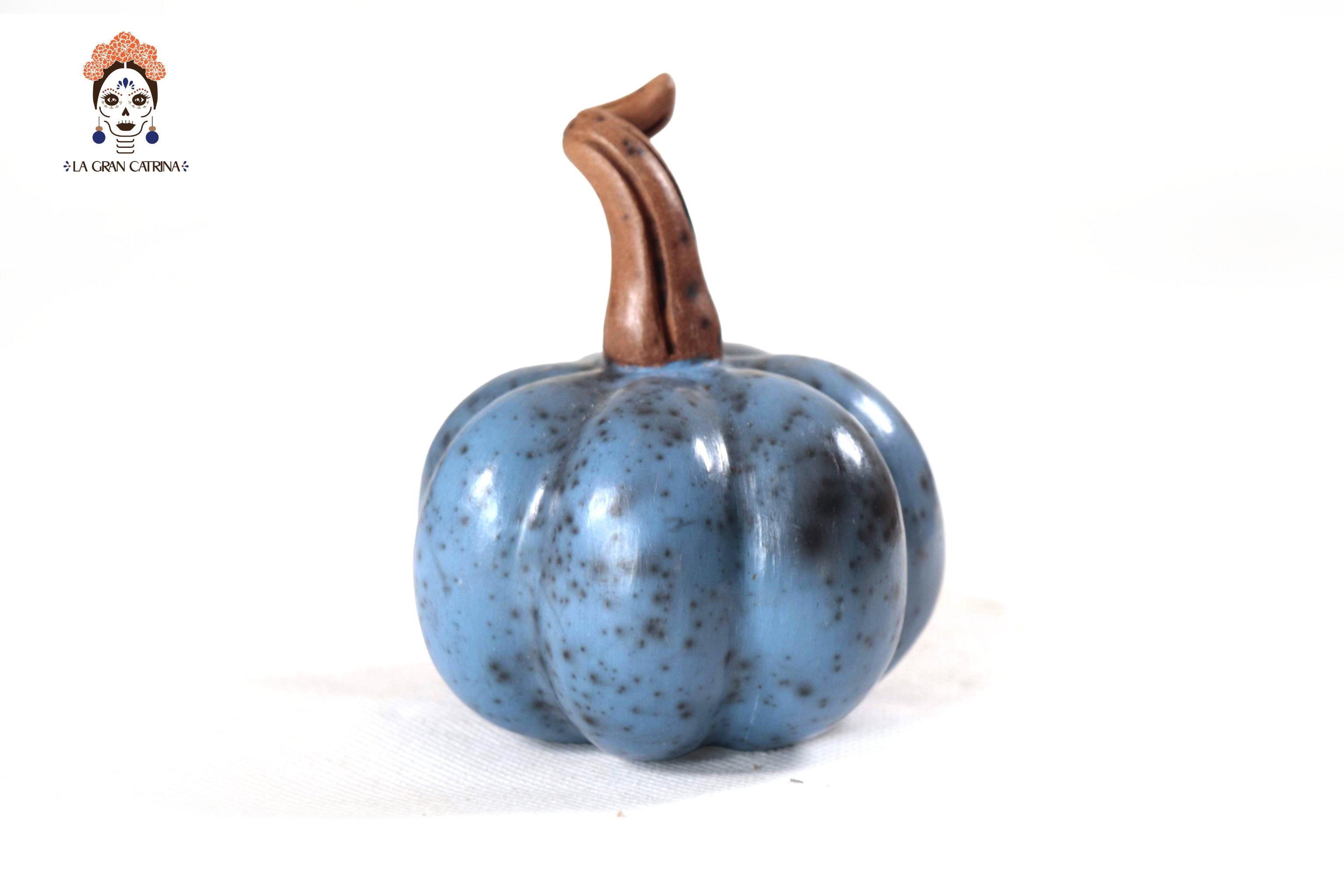 Set of 3 Pumpkins light blue - 9.8 in. Trejo