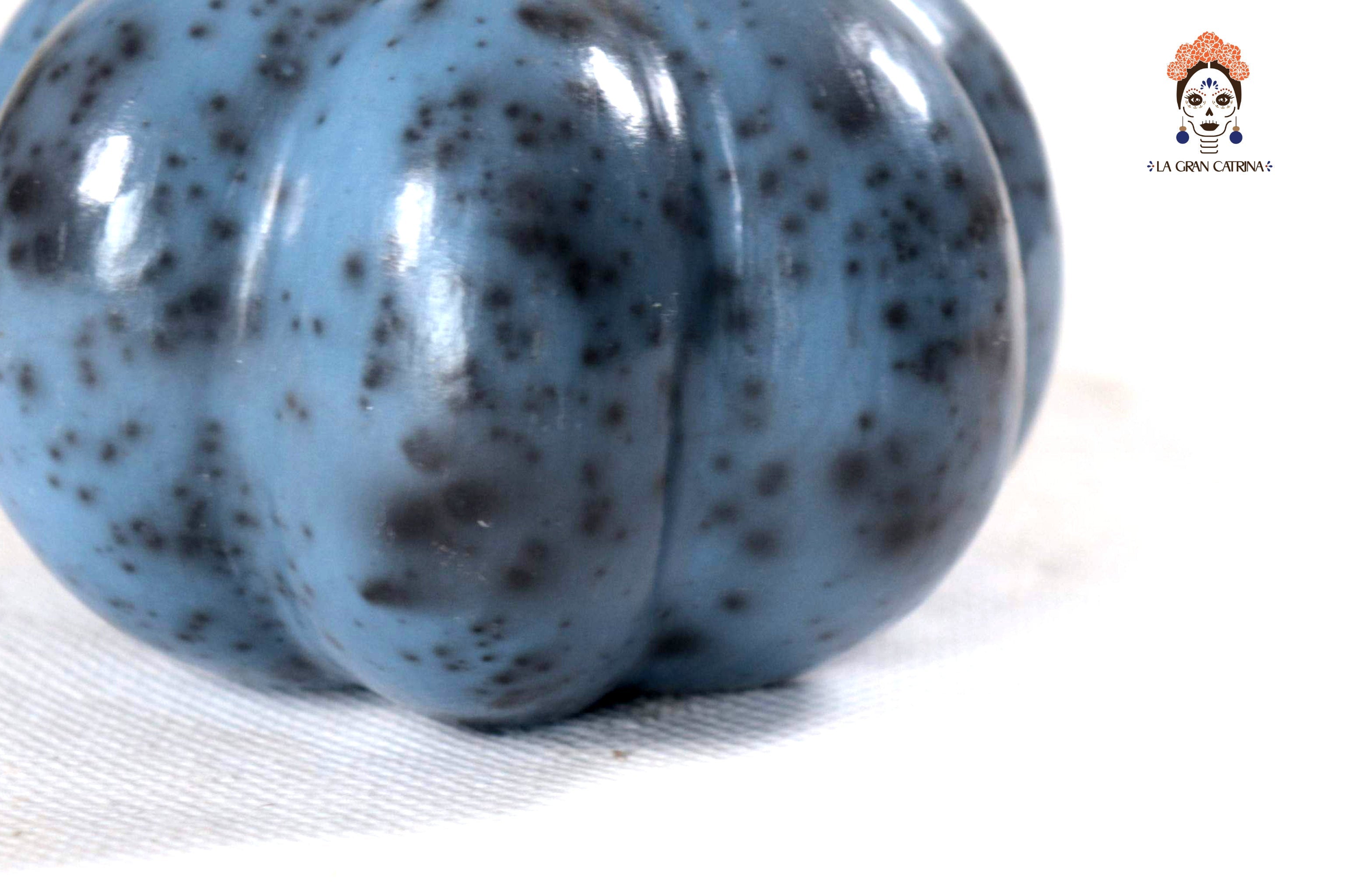 Set of 3 Pumpkins light blue - 9.8 in. Trejo