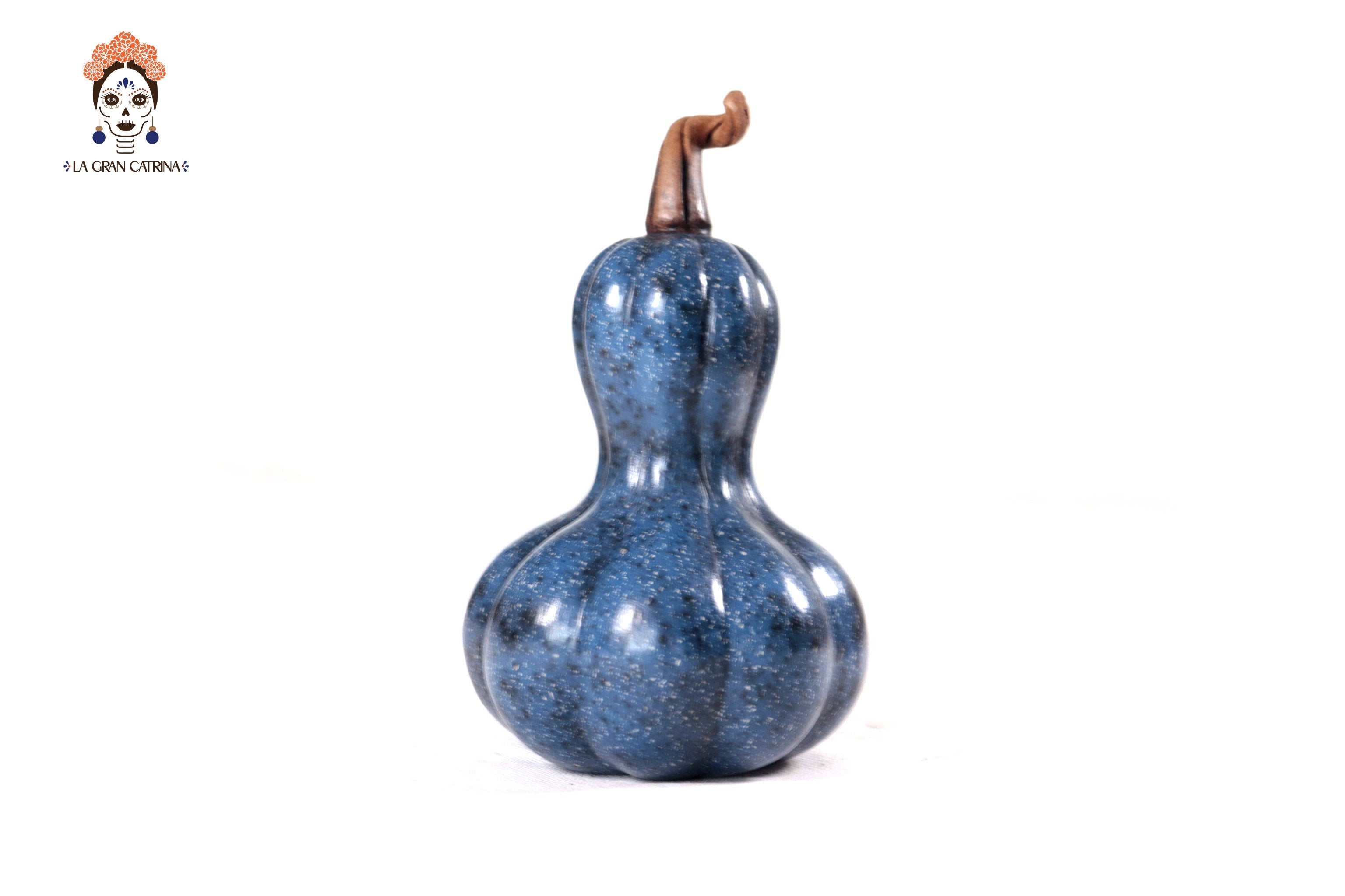 Set of 3 Pumpkins dark blue - 9.8 in. Trejo
