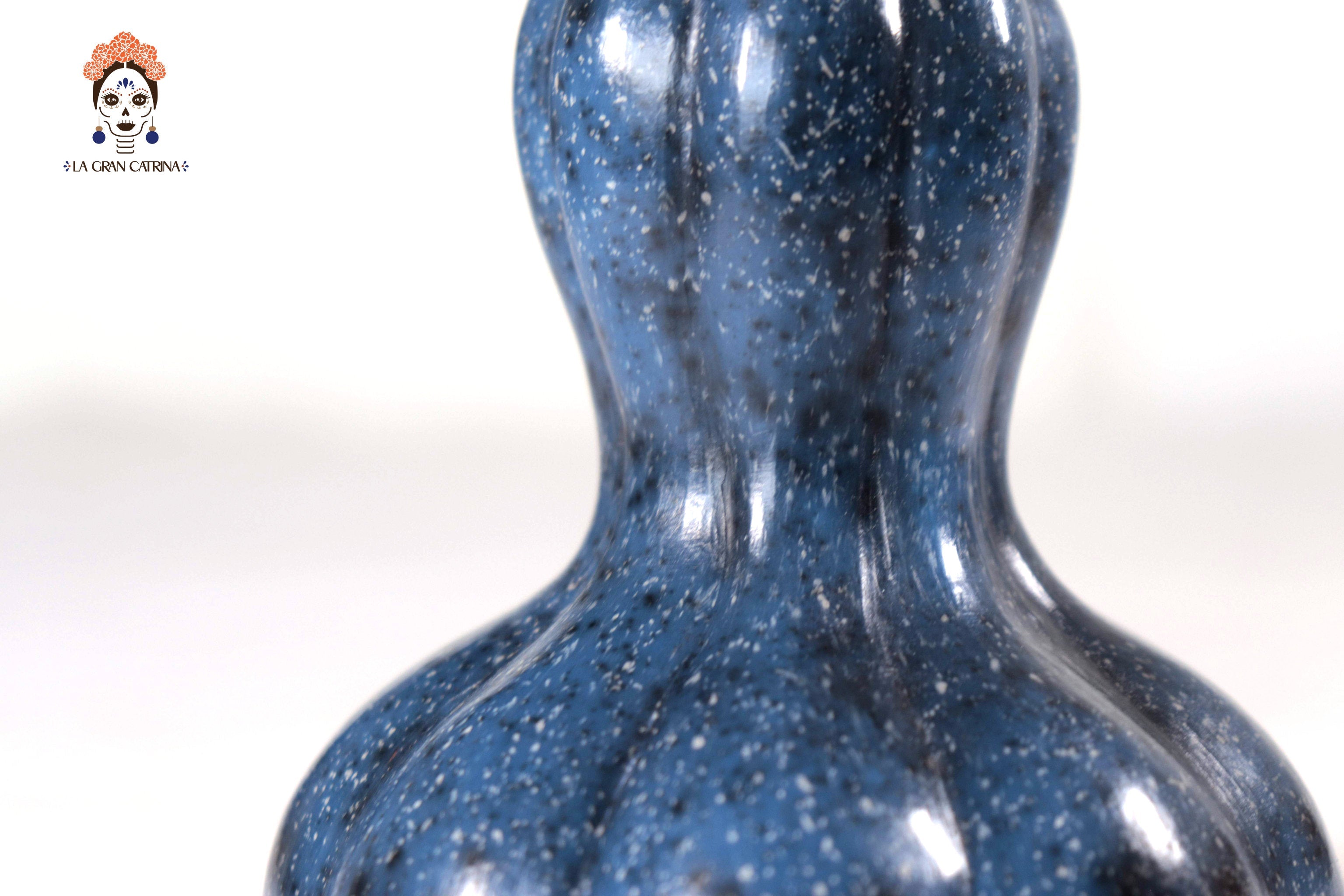 Set of 3 Pumpkins dark blue - 9.8 in. Trejo