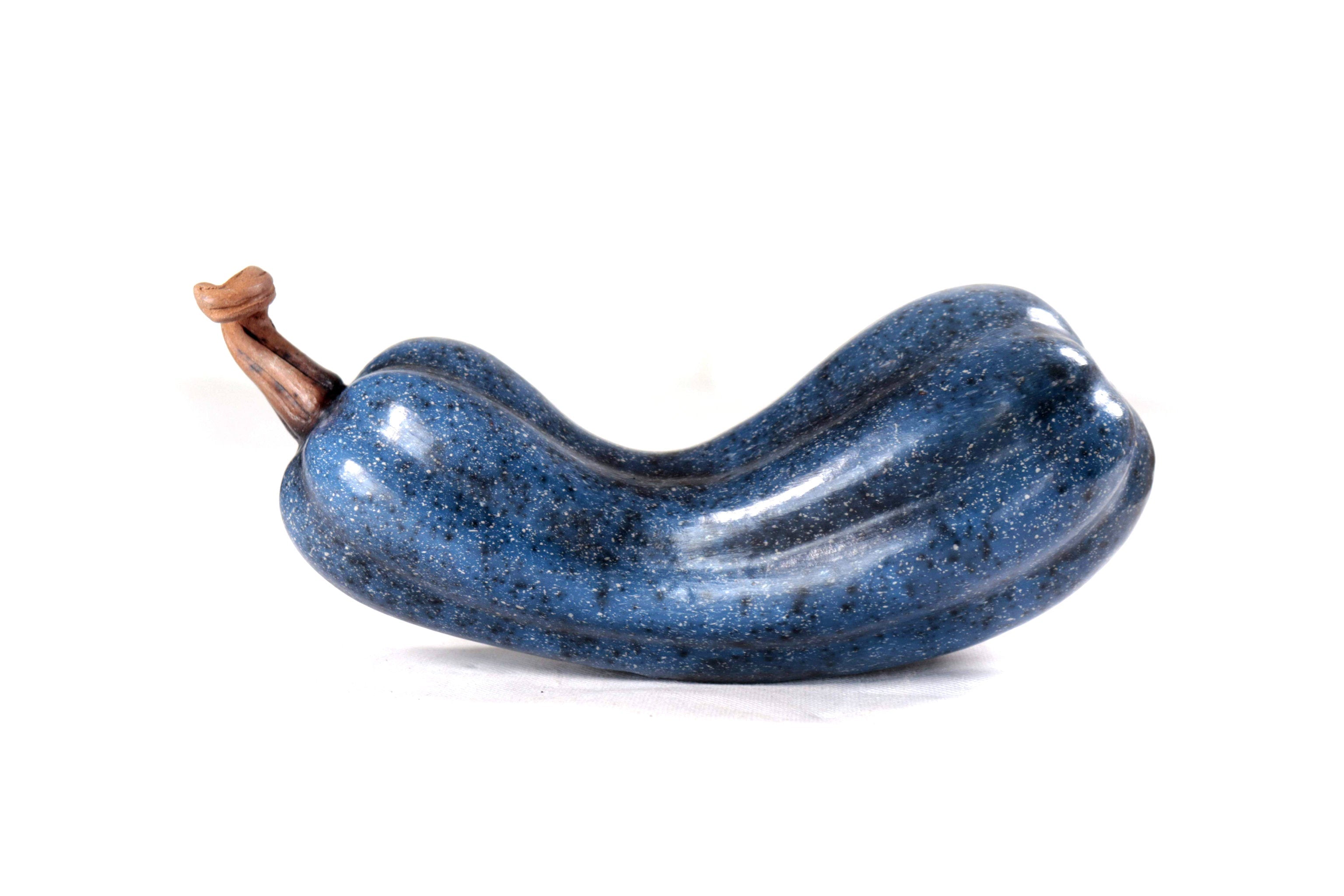 Set of 3 Pumpkins dark blue - 9.8 in. Trejo