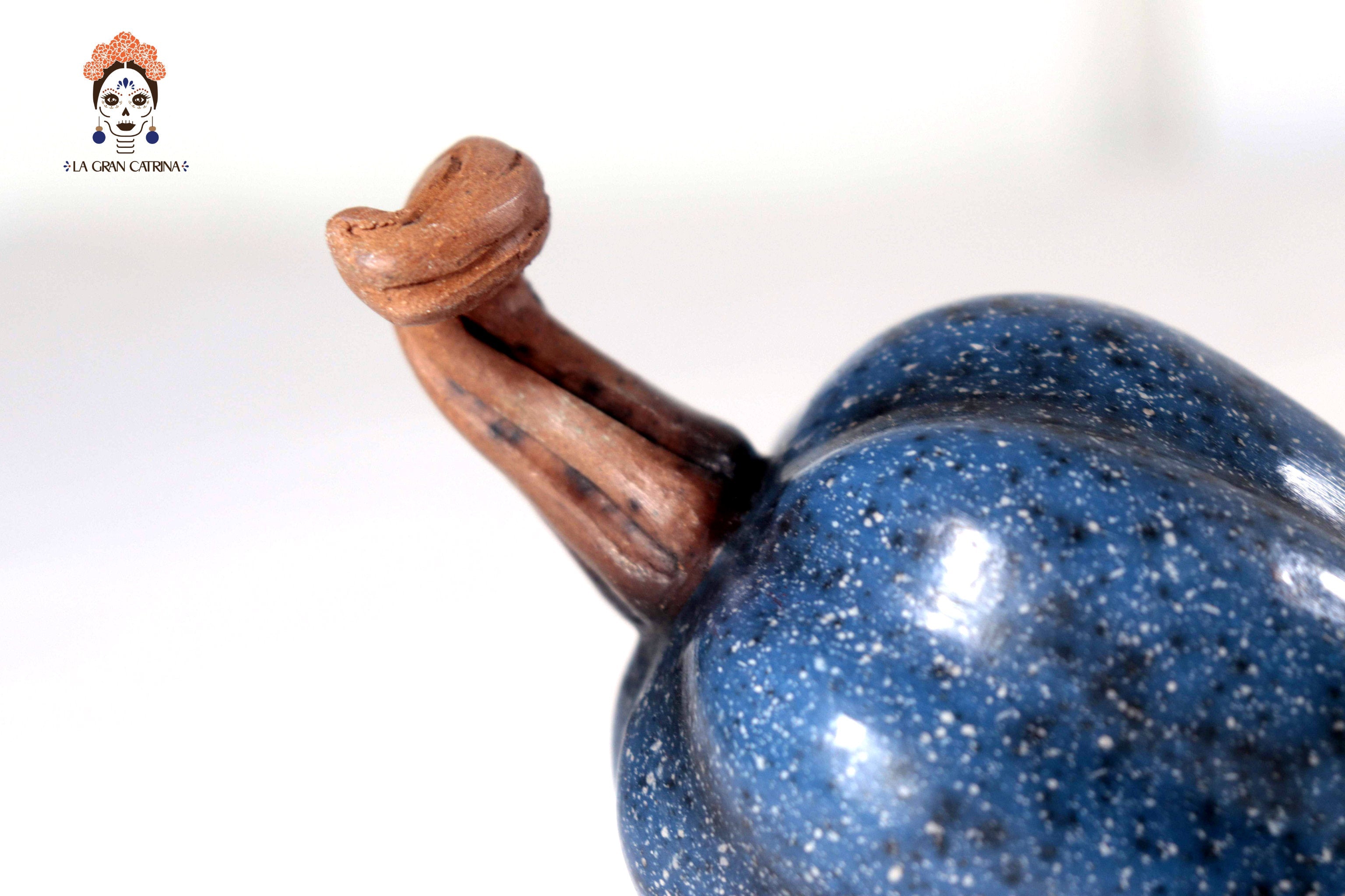 Set of 3 Pumpkins dark blue - 9.8 in. Trejo
