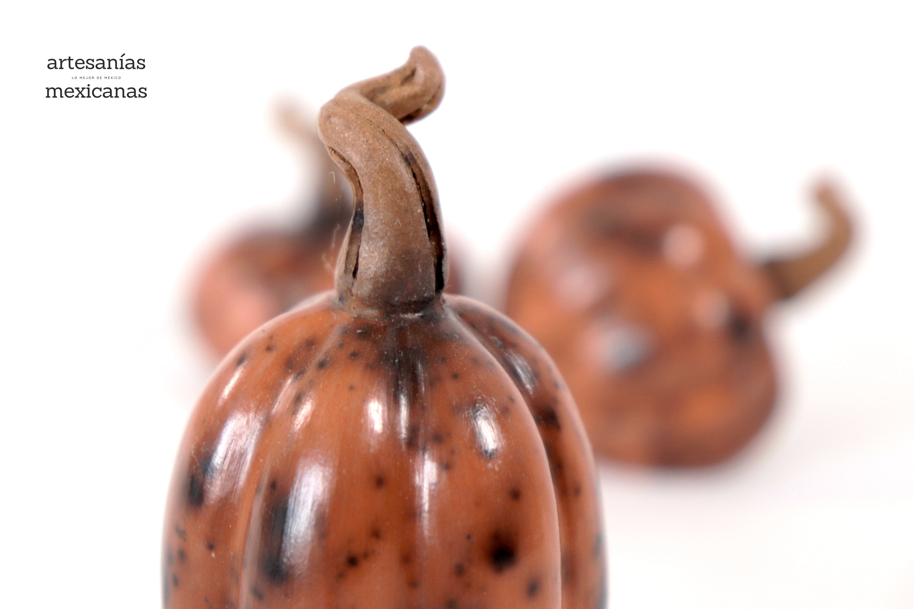 Set of 3 Pumpkins reddish miniature Trejo