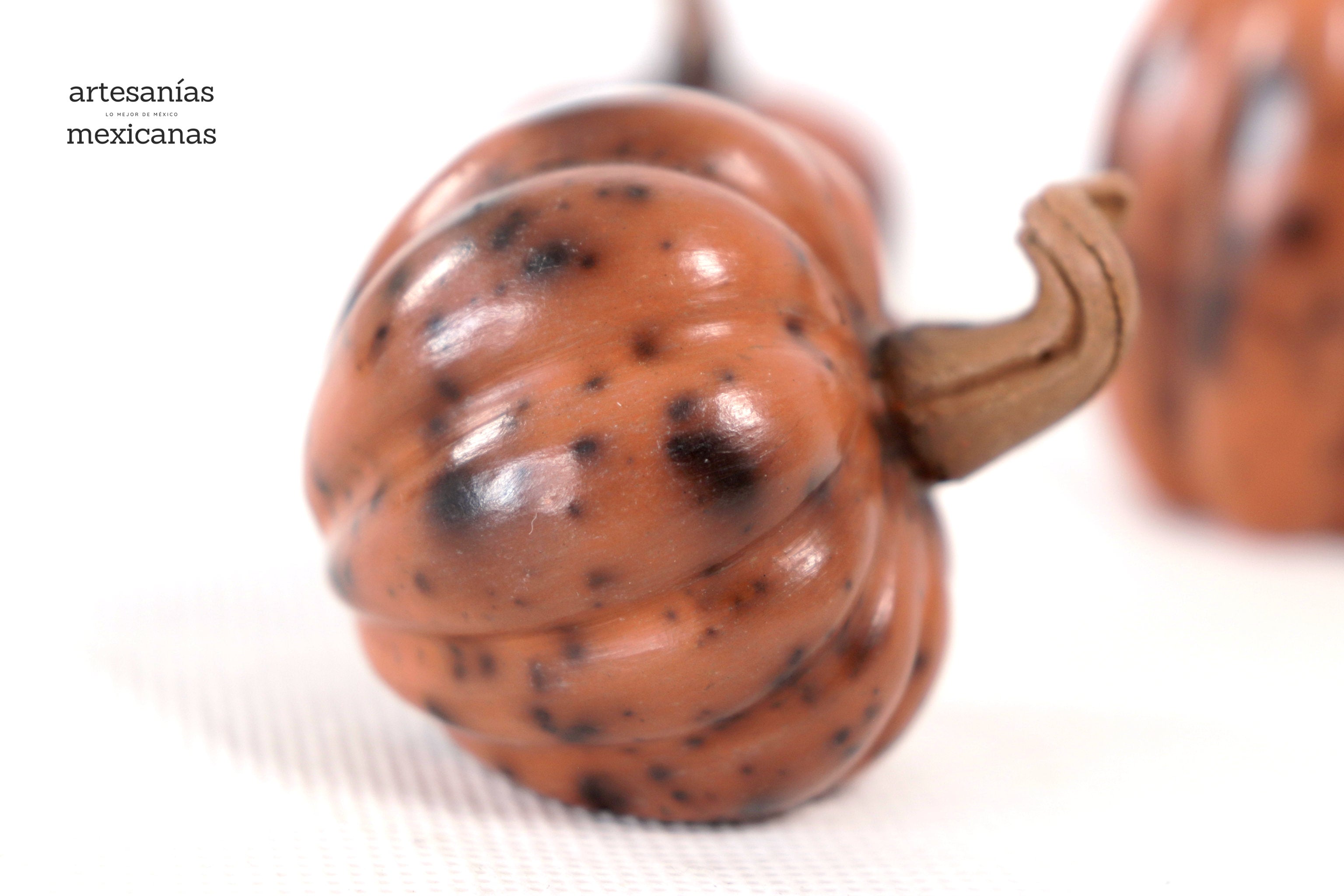 Set of 3 Pumpkins reddish miniature Trejo