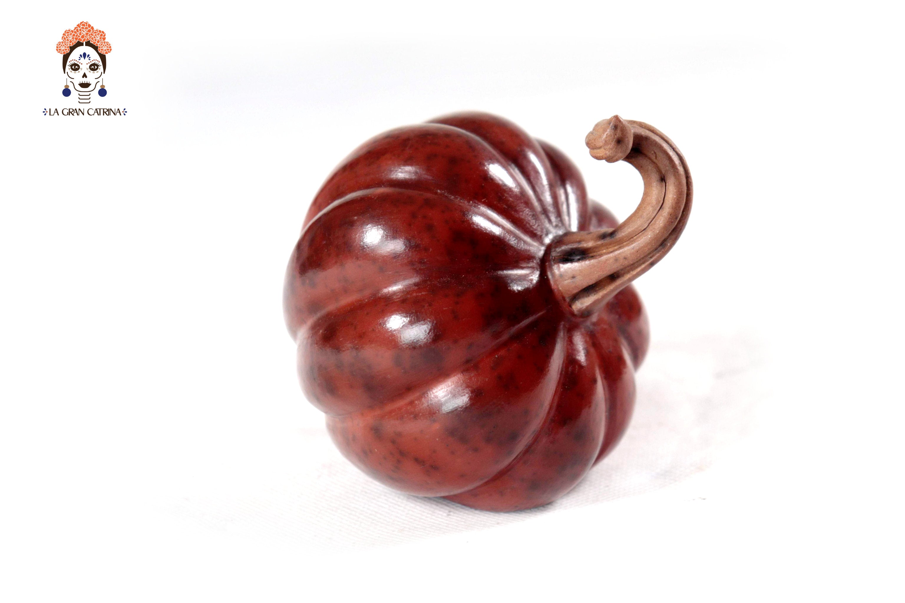 Set of 3 Pumpkins dark red - 9.8 in. Trejo