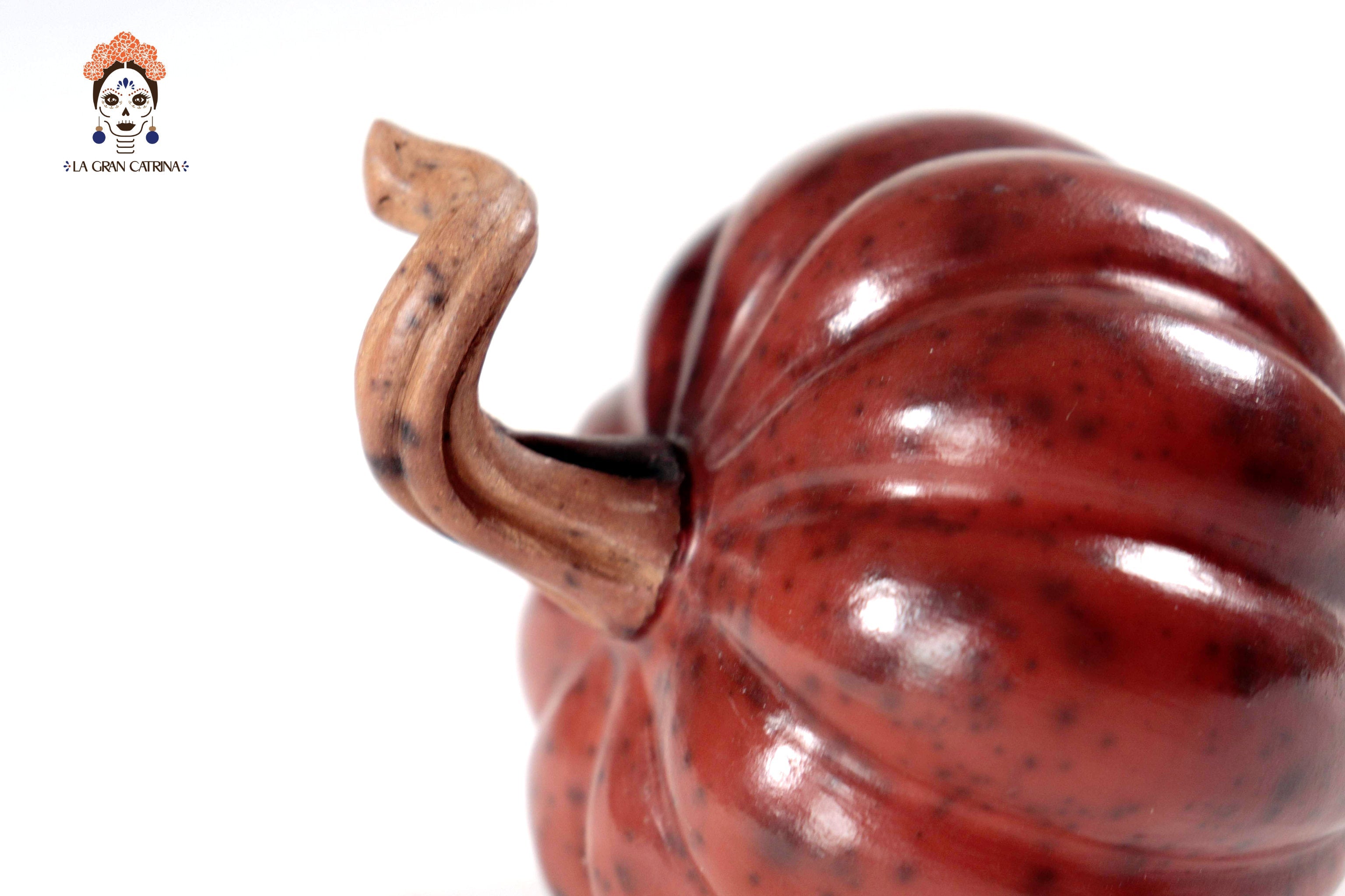 Set of 3 Pumpkins dark red - 9.8 in. Trejo