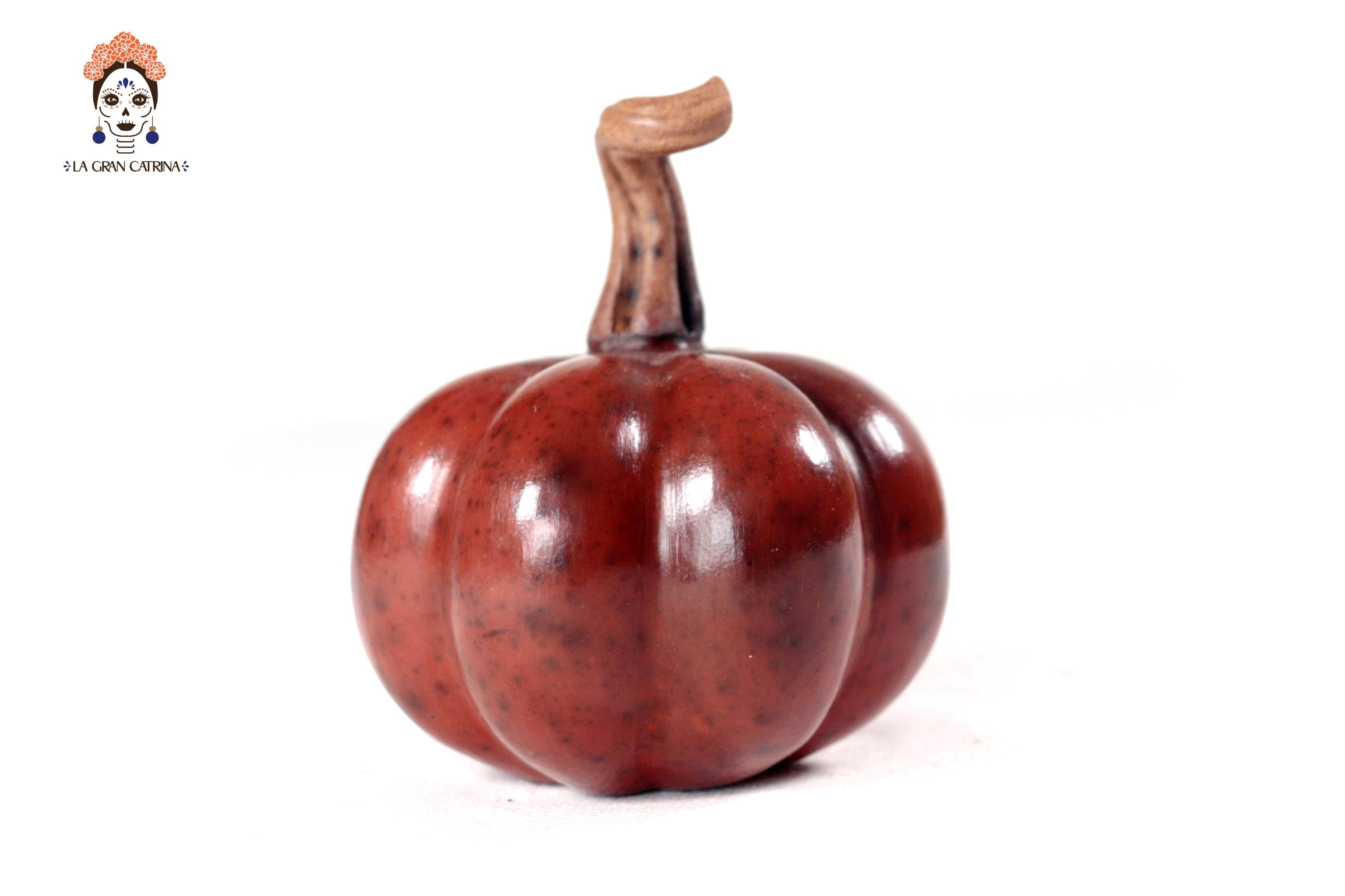Set of 3 Pumpkins dark red - 9.8 in. Trejo