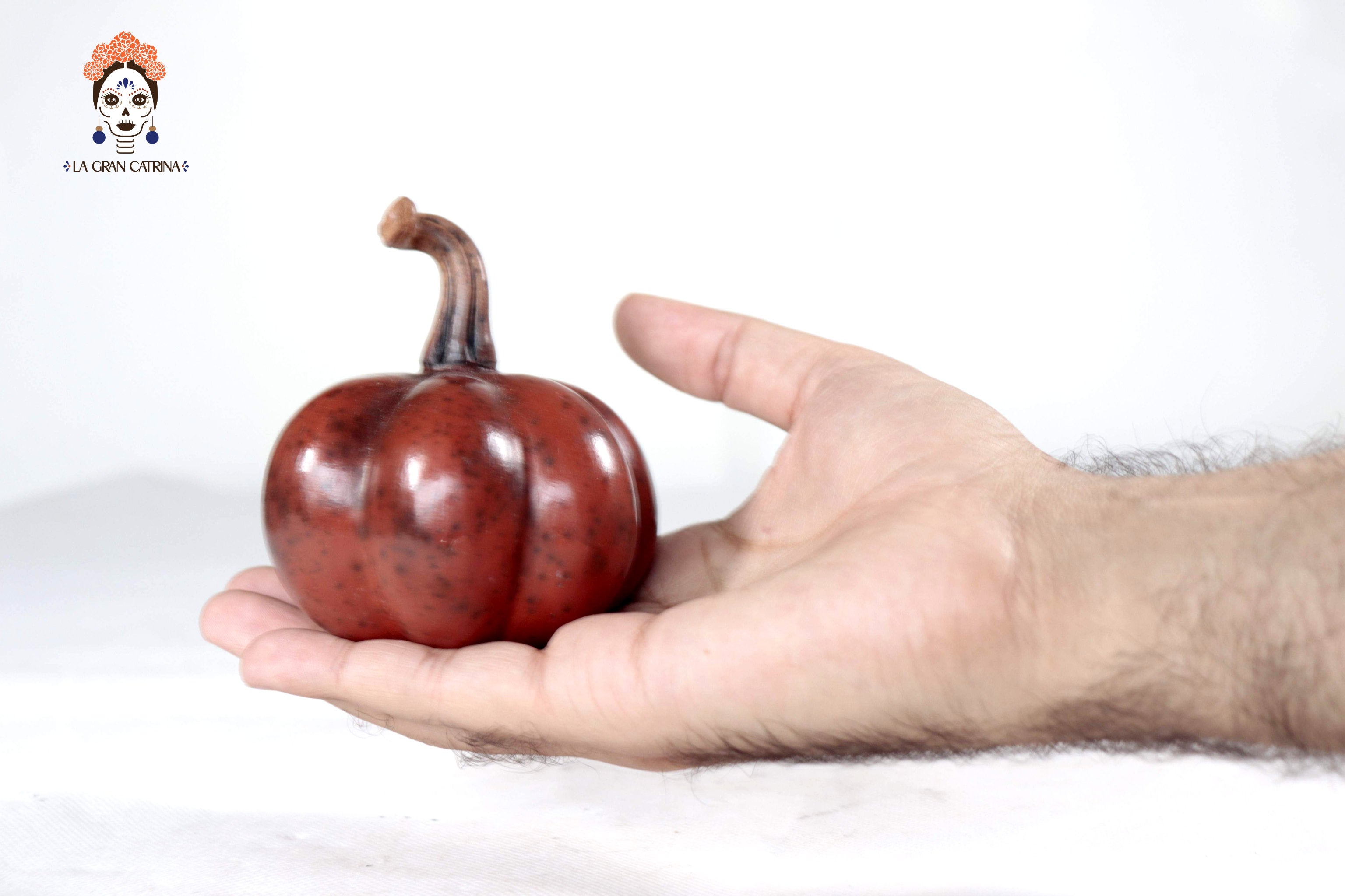 Set of 3 Pumpkins dark red - 9.8 in. Trejo