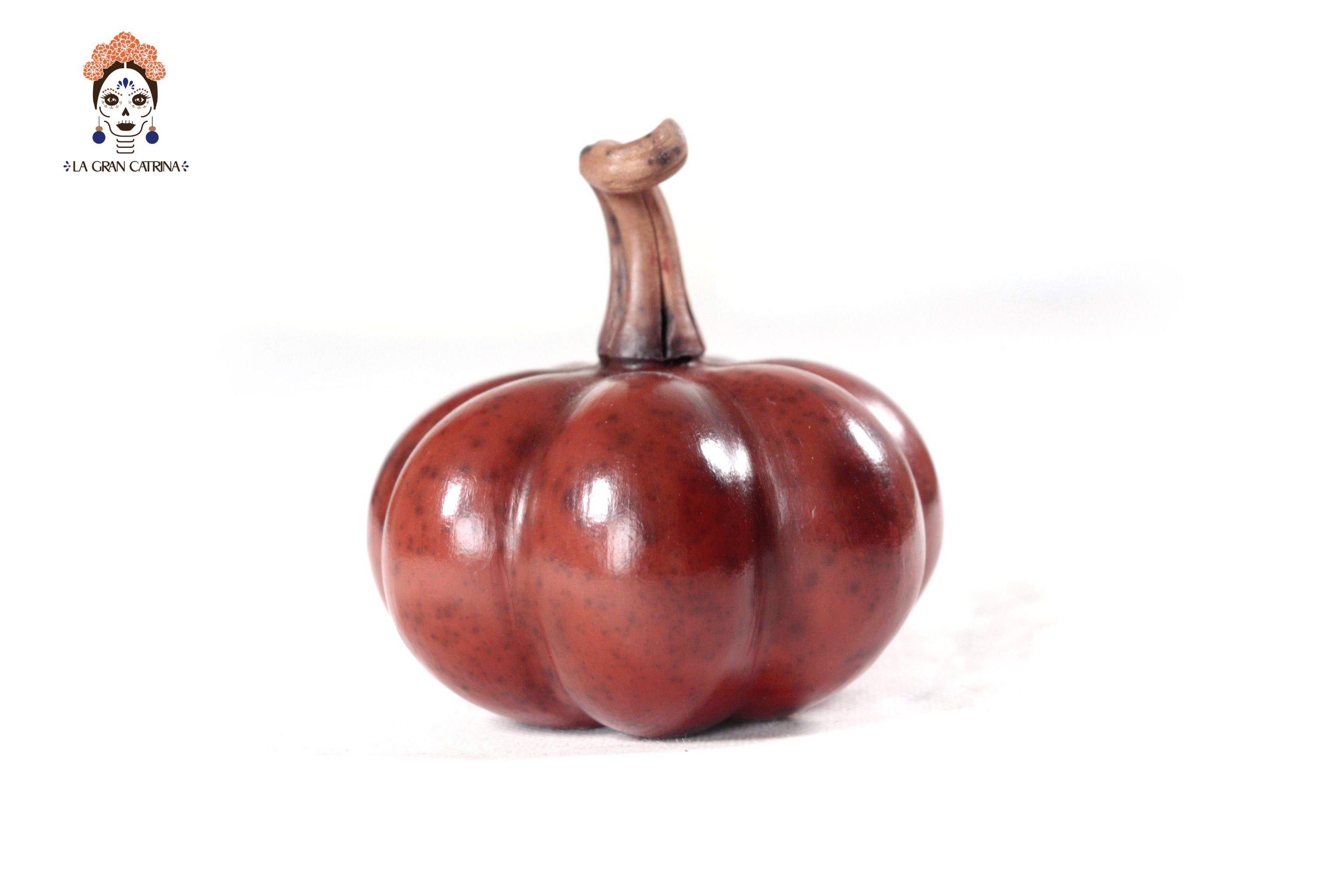 Set of 3 Pumpkins dark red - 9.8 in. Trejo