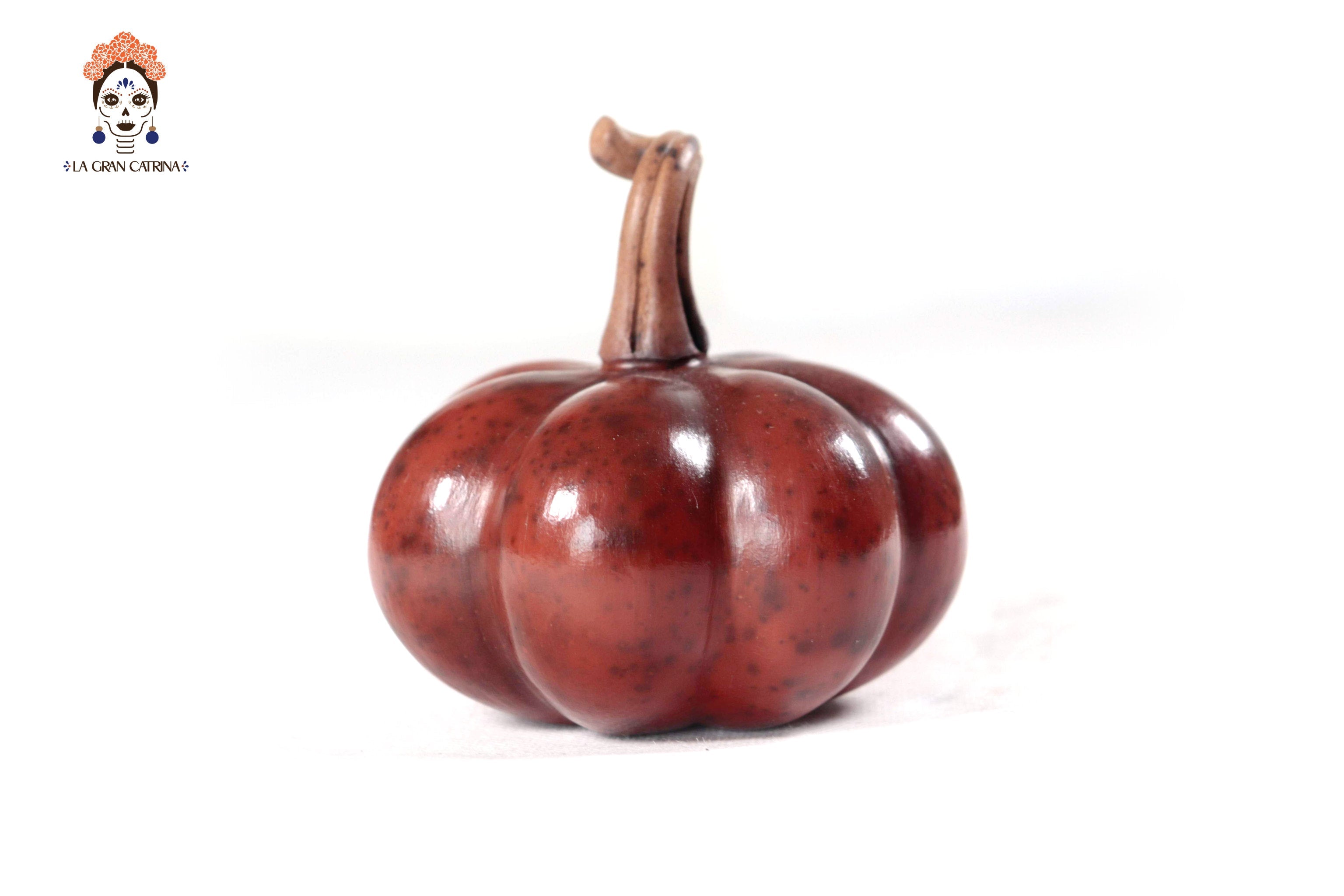 Set of 3 Pumpkins dark red - 9.8 in. Trejo