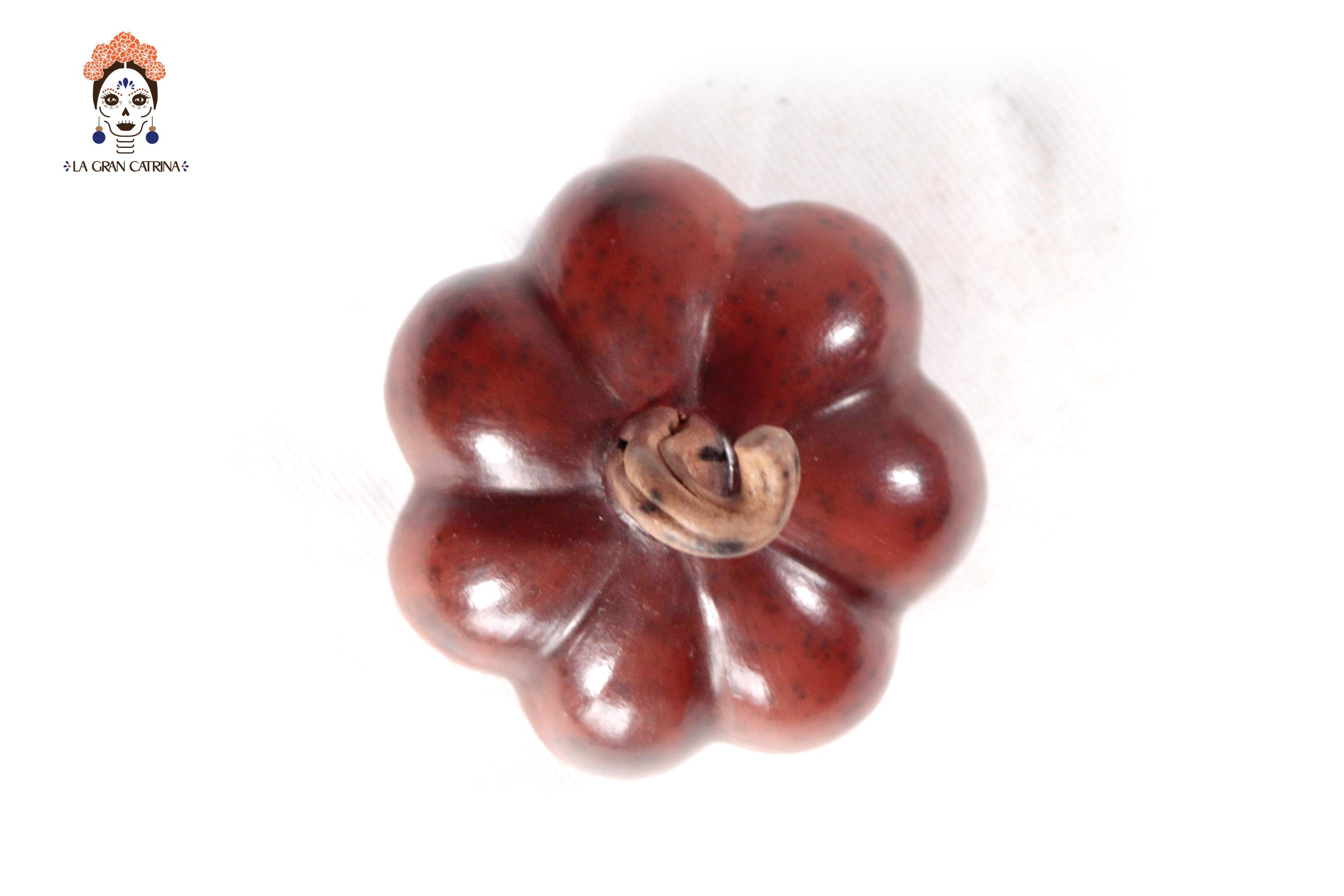 Set of 3 Pumpkins dark red - 9.8 in. Trejo