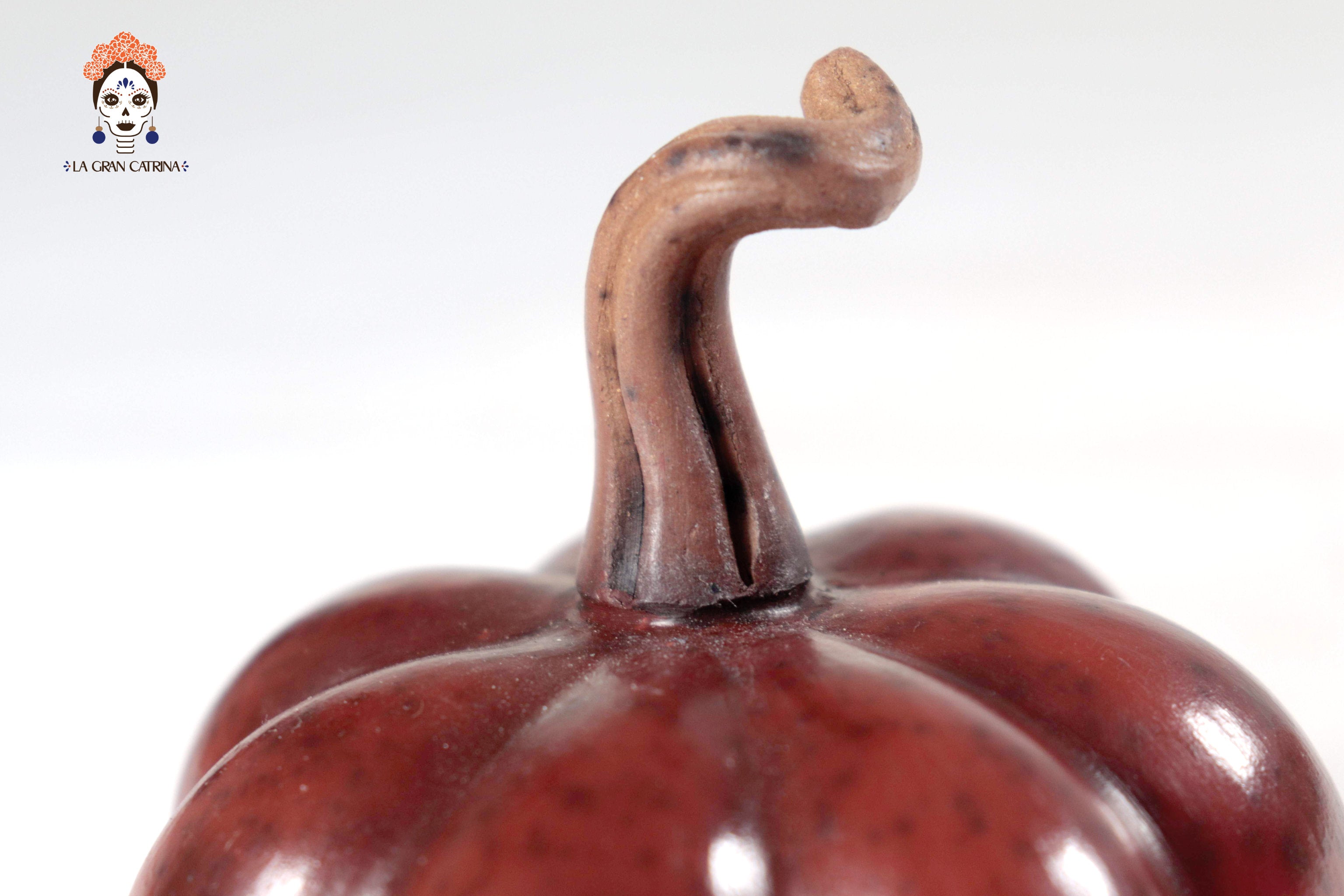 Set of 3 Pumpkins dark red - 9.8 in. Trejo