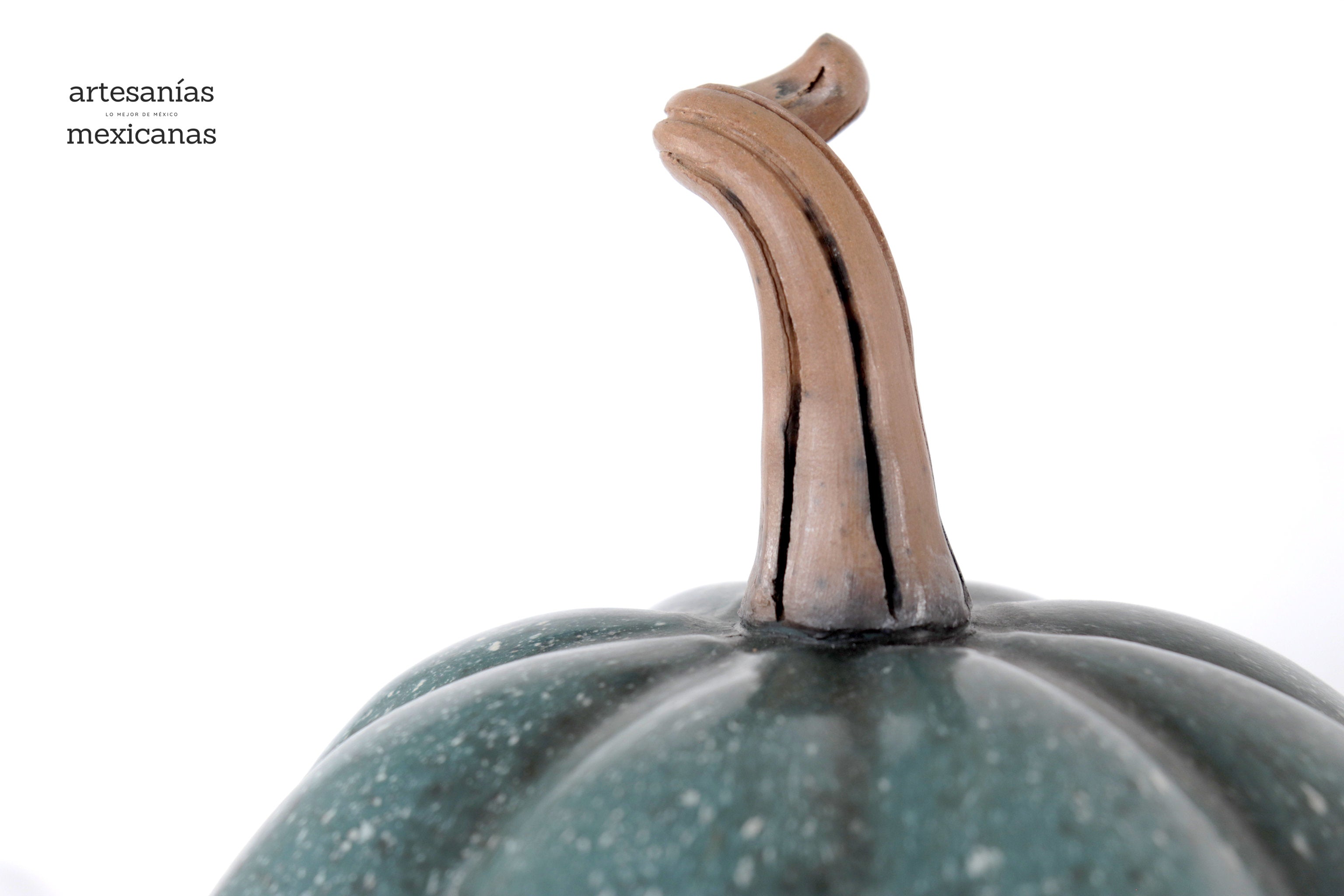 Set 3 Pumpkins Handcrafted Turquoise Marbled 14.1 in. Trejo