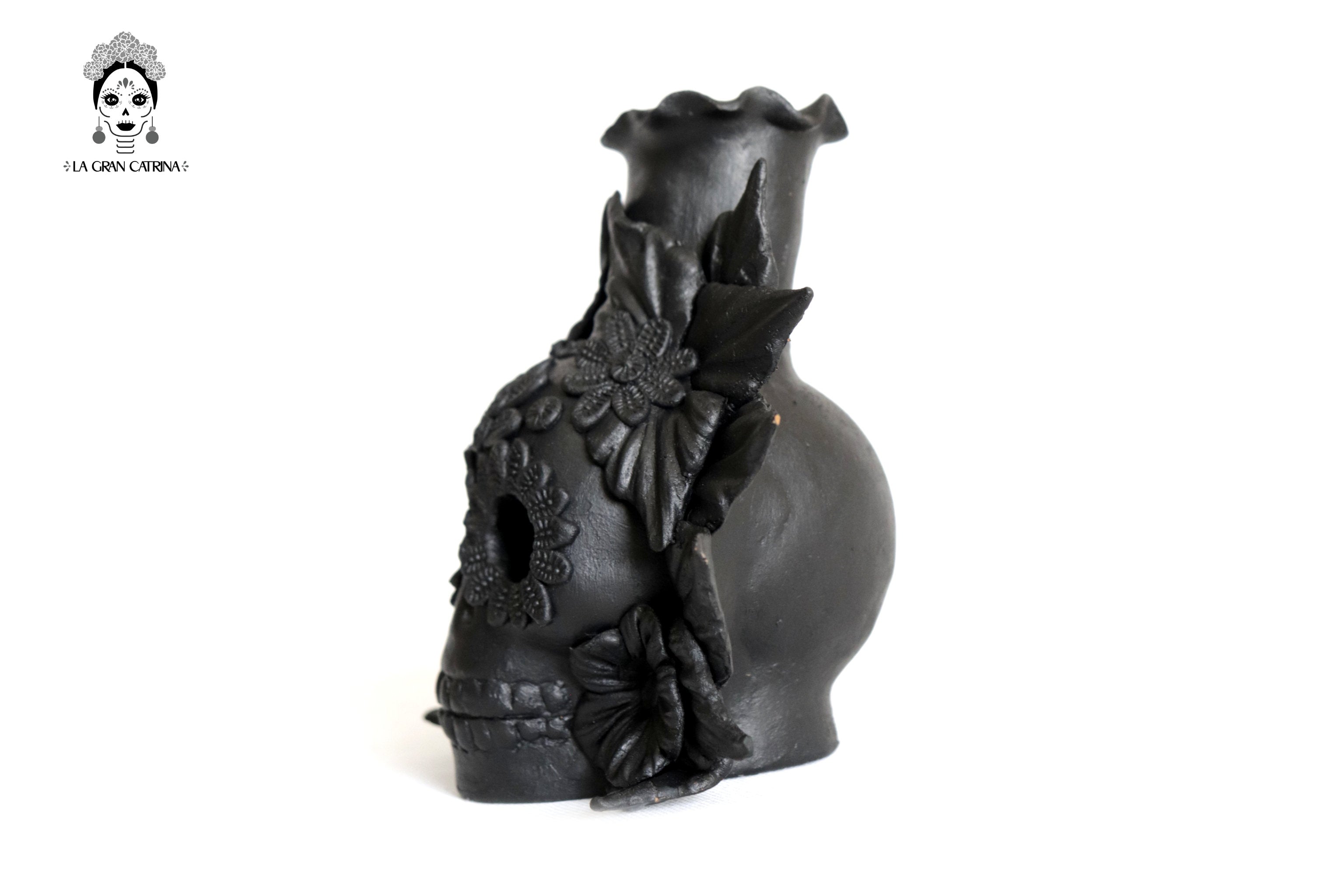 Set 3 Candleholder Negos Clay Flowers Caladas - 6.5 in. Brenda Capula