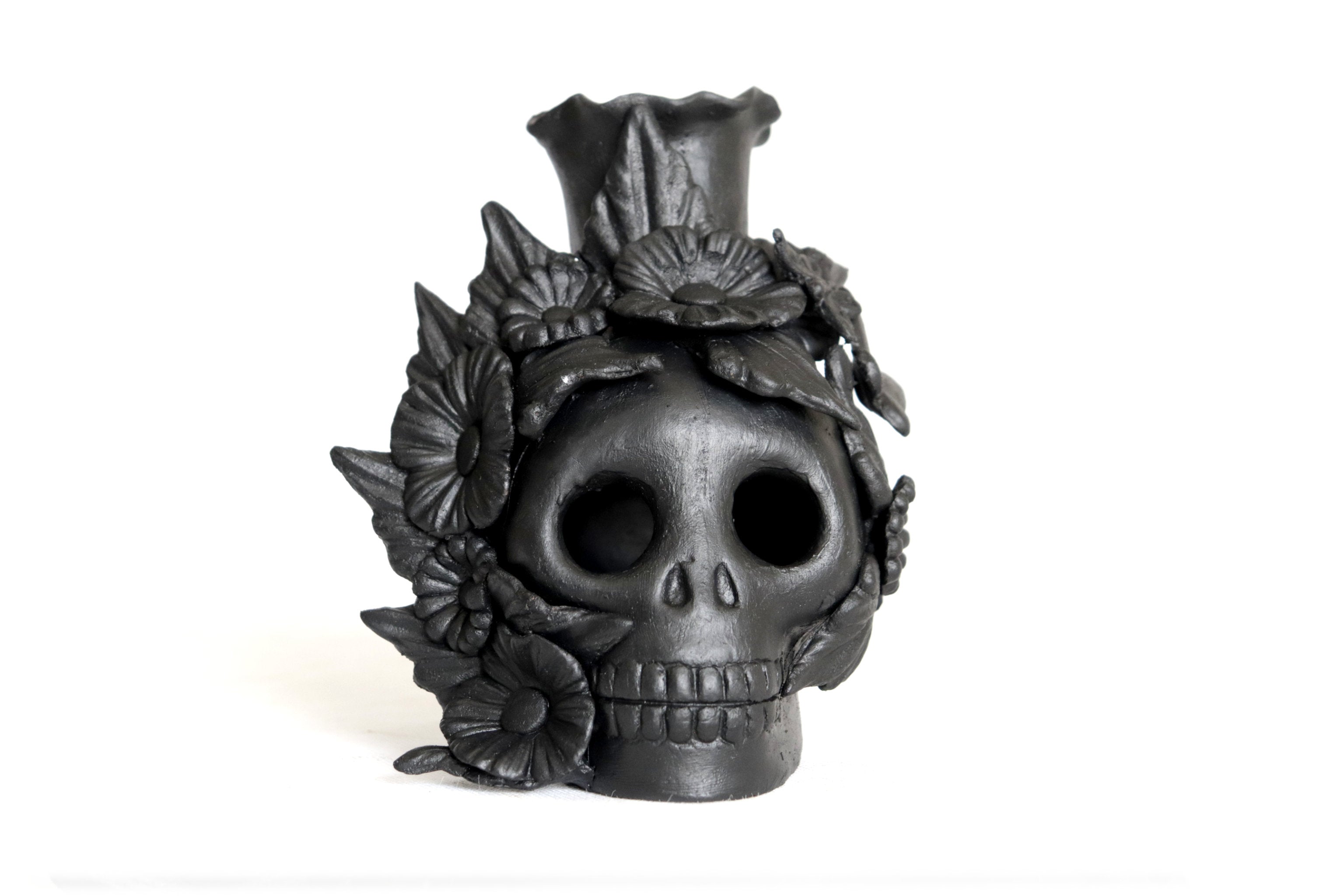 Set 3 Candleholder Negos Clay Flowers Caladas - 6.5 in. Brenda Capula